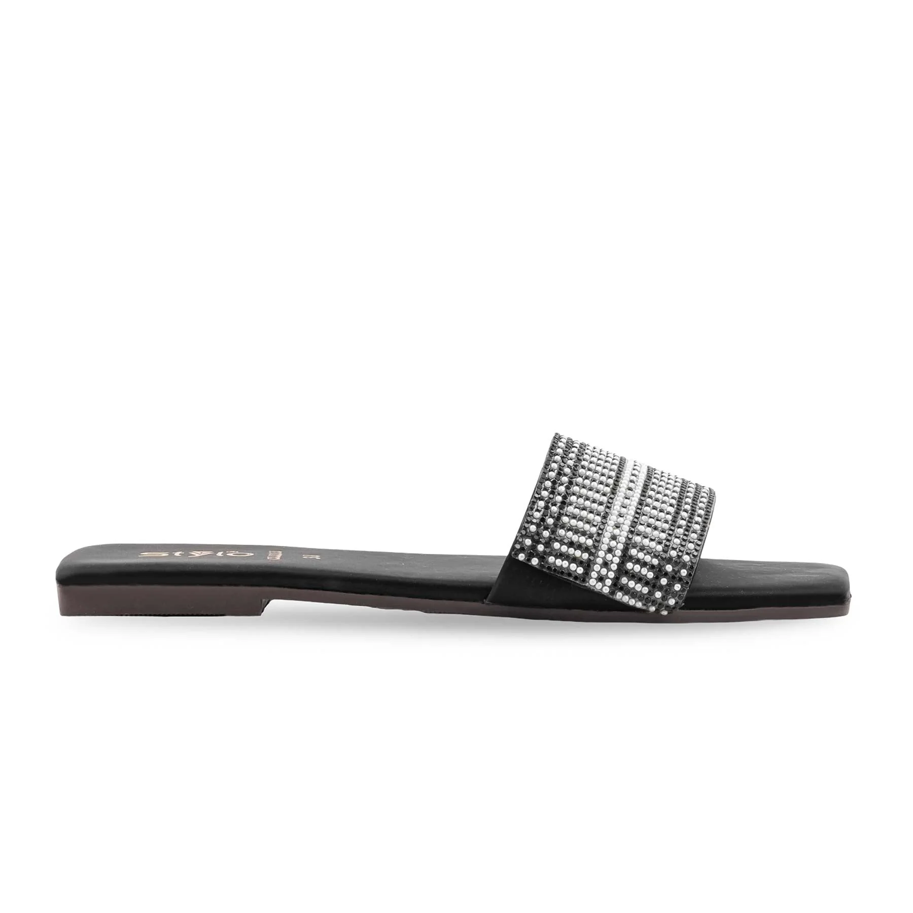 Black Casual Slipper For Women CL2265 - Image 2