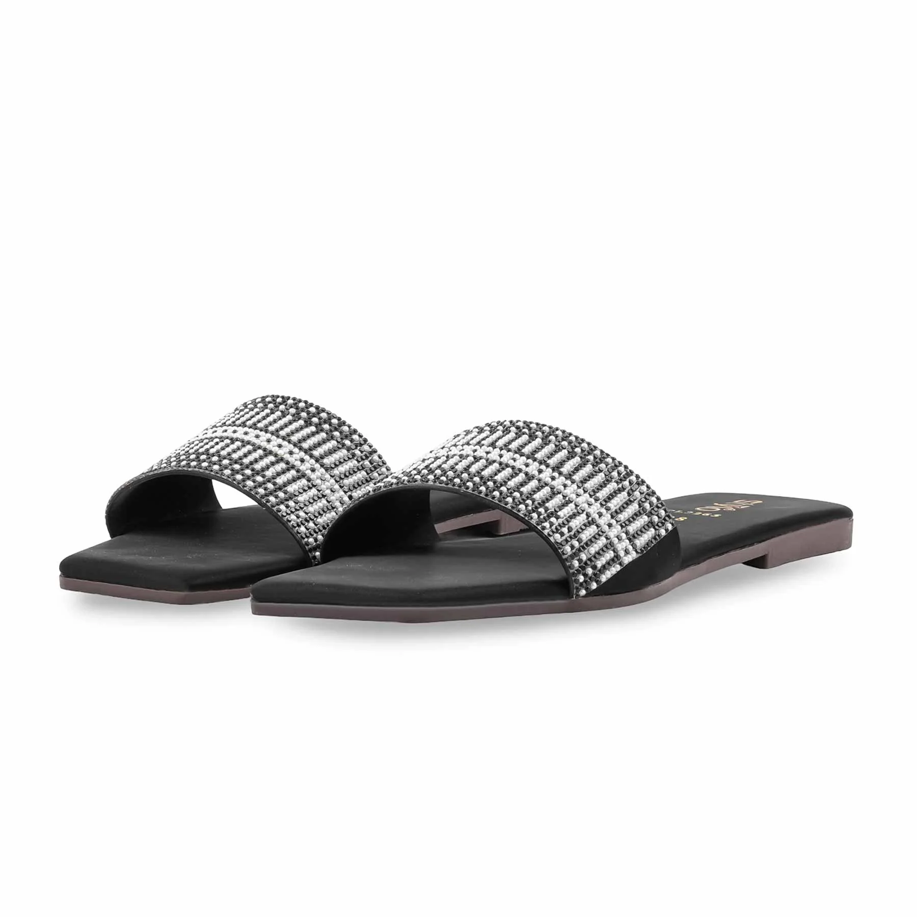 Black Casual Slipper For Women CL2265 - Image 3