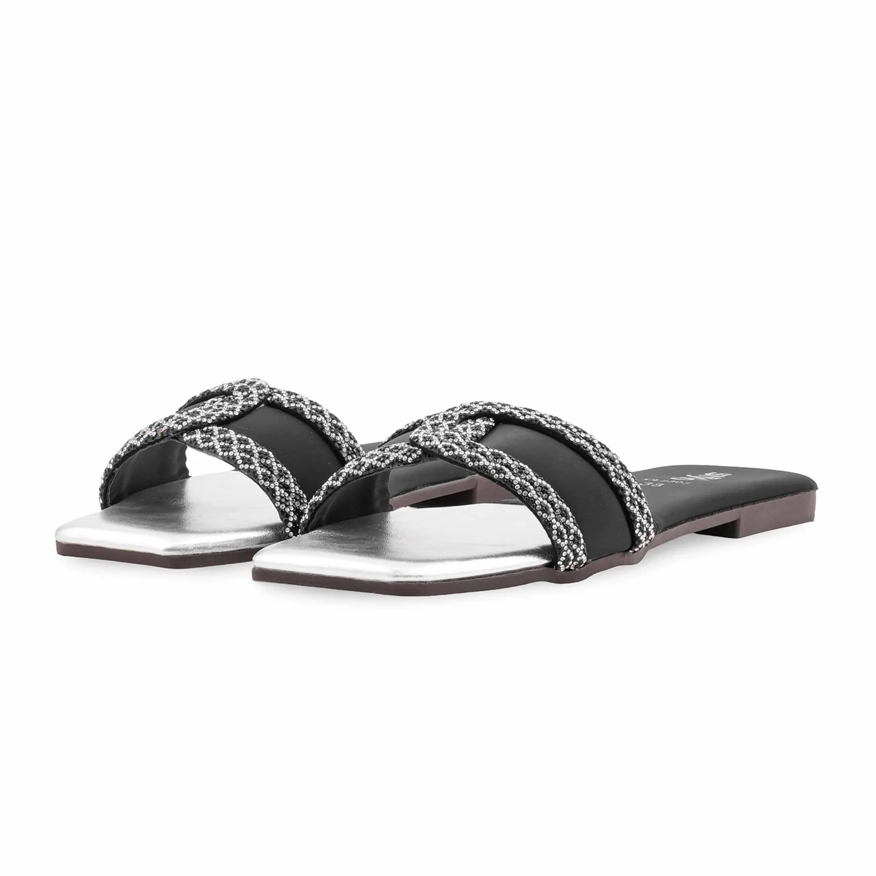 Black Casual Slipper For Women CL2302 - Image 3