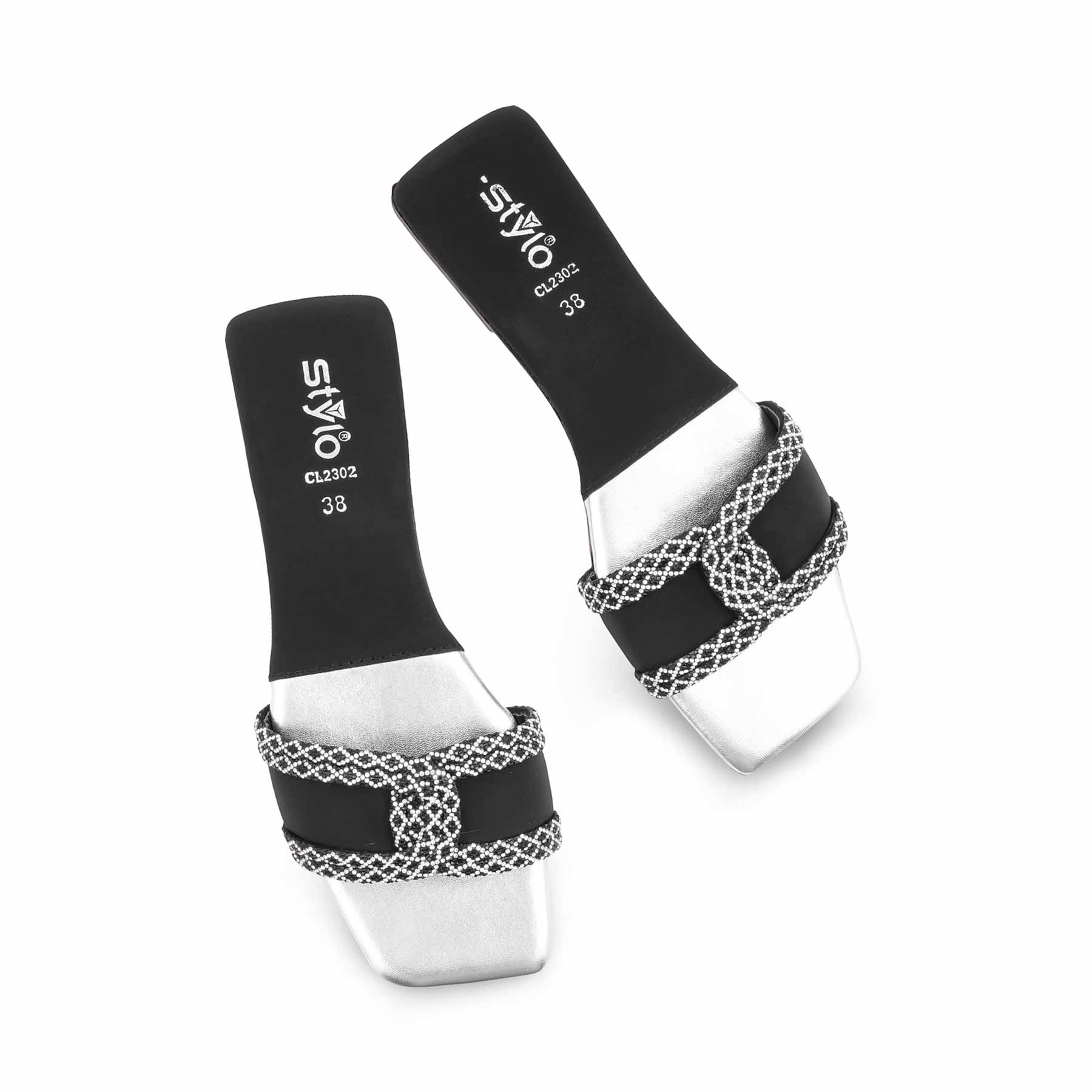 Black Casual Slipper For Women CL2302 - Image 5