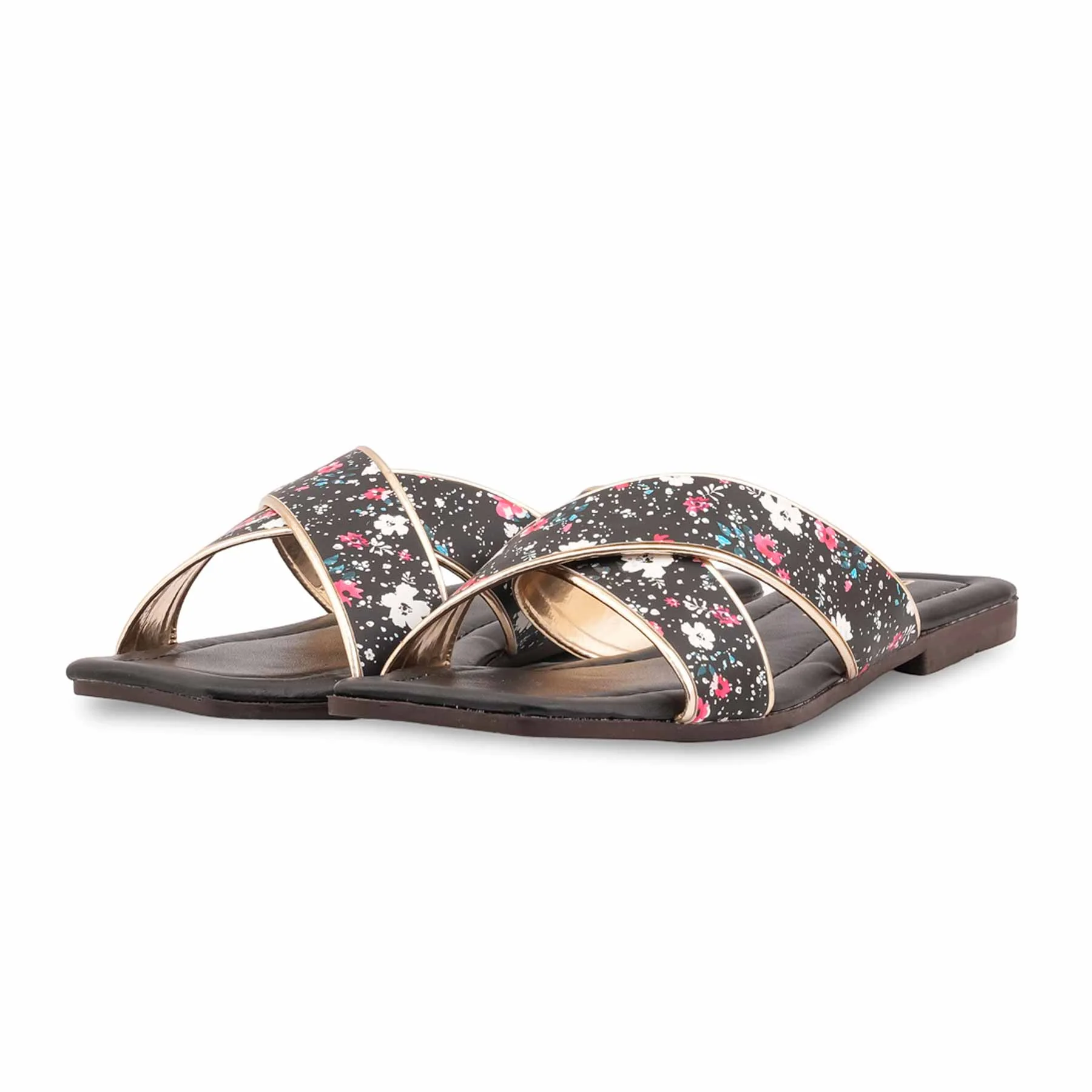 Black Casual Slipper For Women CL2305 - Image 3