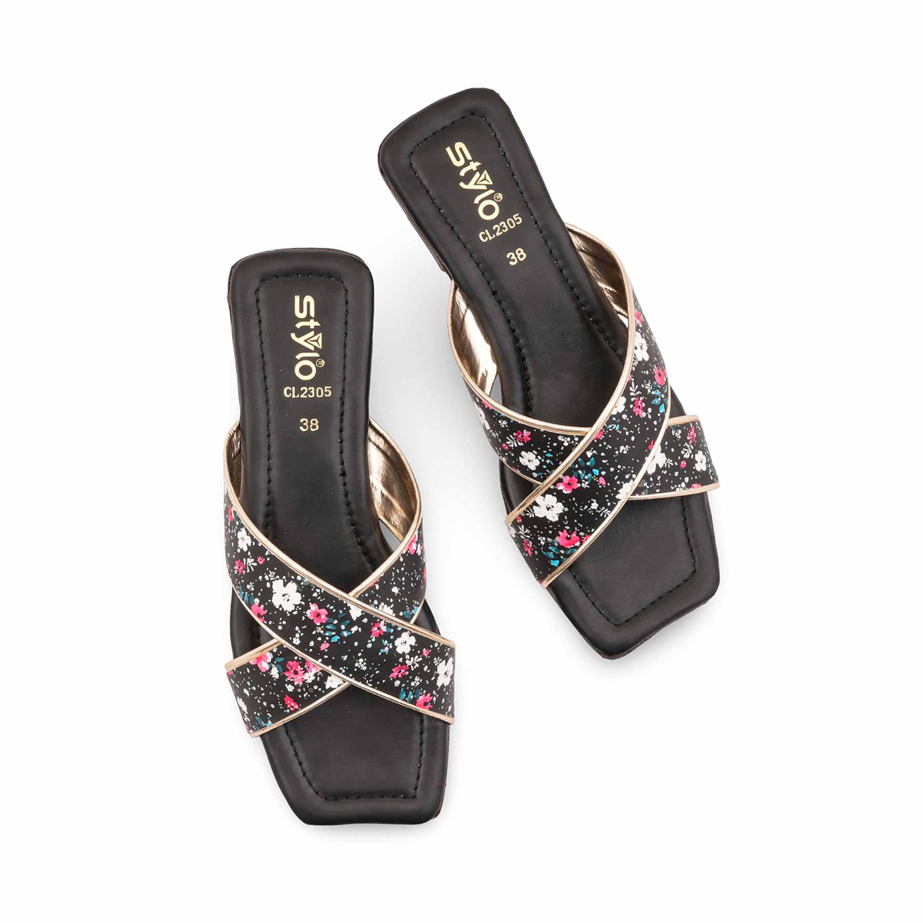 Black Casual Slipper For Women CL2305 - Image 5