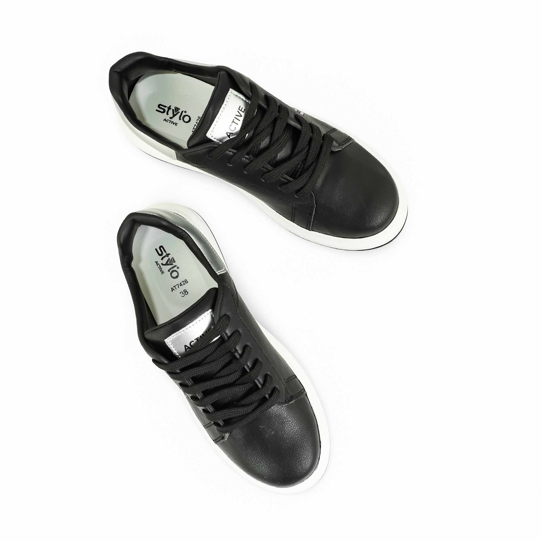 Black Casual Sneaker For Ladies AT7428 - Image 5