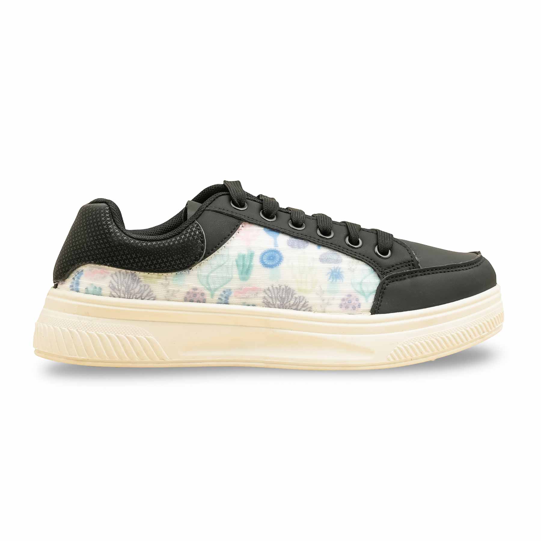 Black Casual Sneaker For Women AT7409 - Image 2