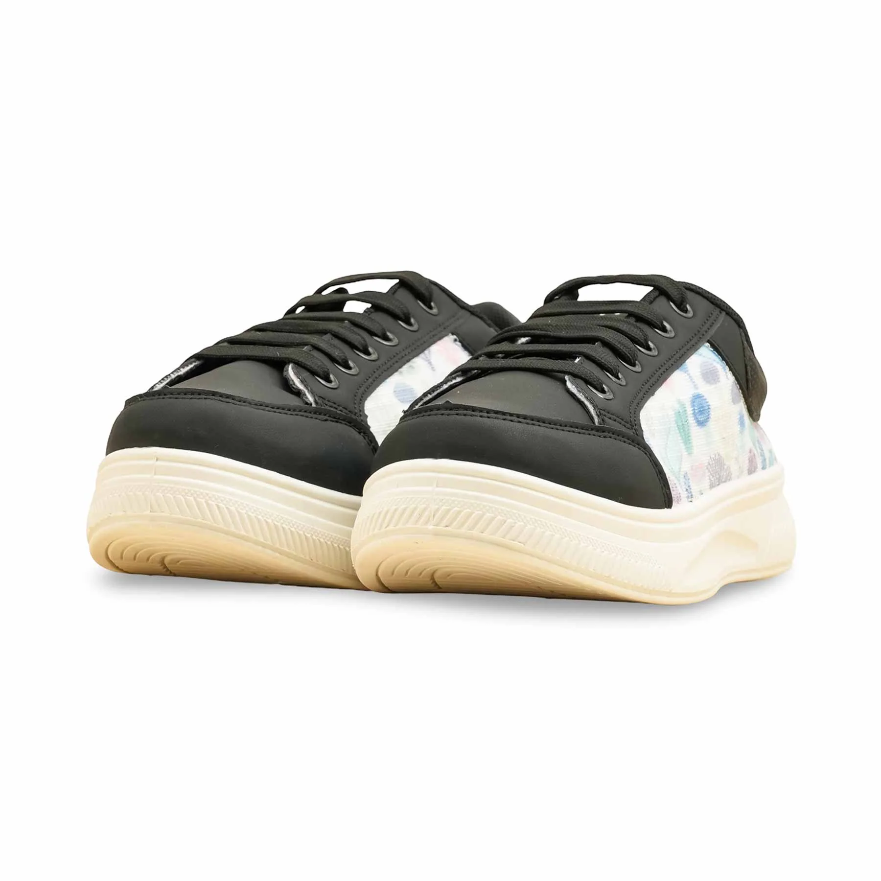 Black Casual Sneaker For Women AT7409 - Image 3