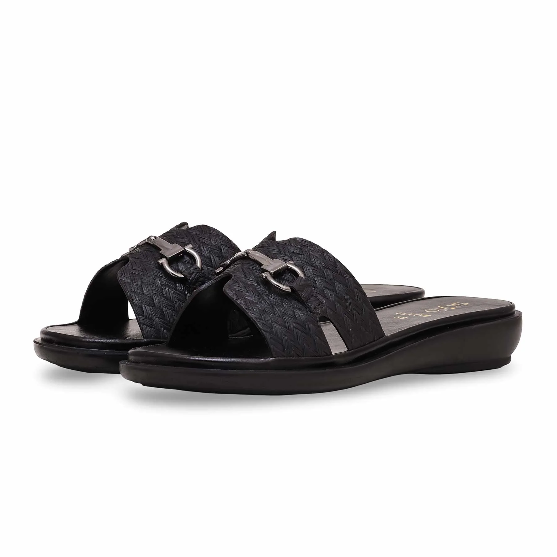 Women's Black Casual Softy CL7178 - Image 2