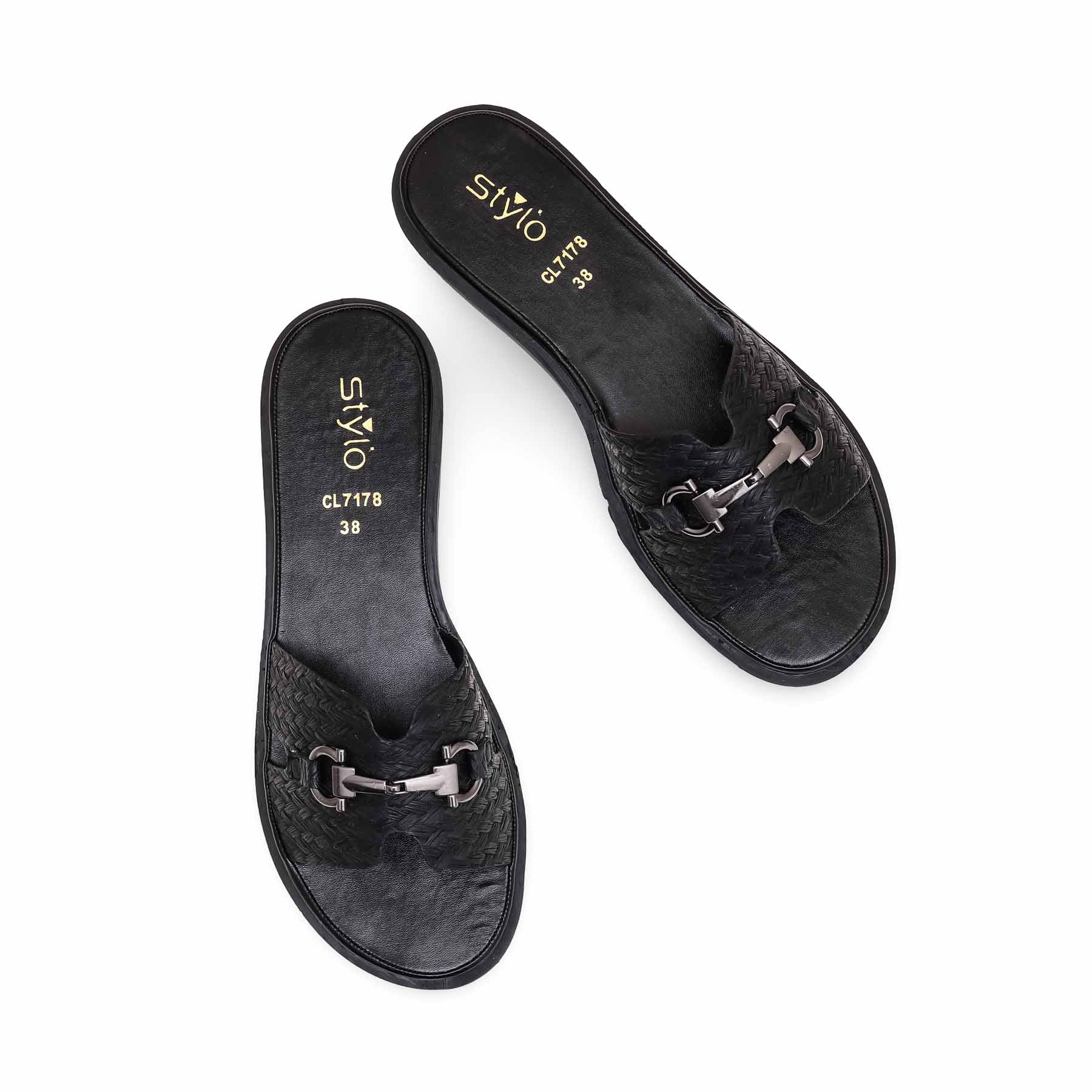 Women's Black Casual Softy CL7178 - Image 4