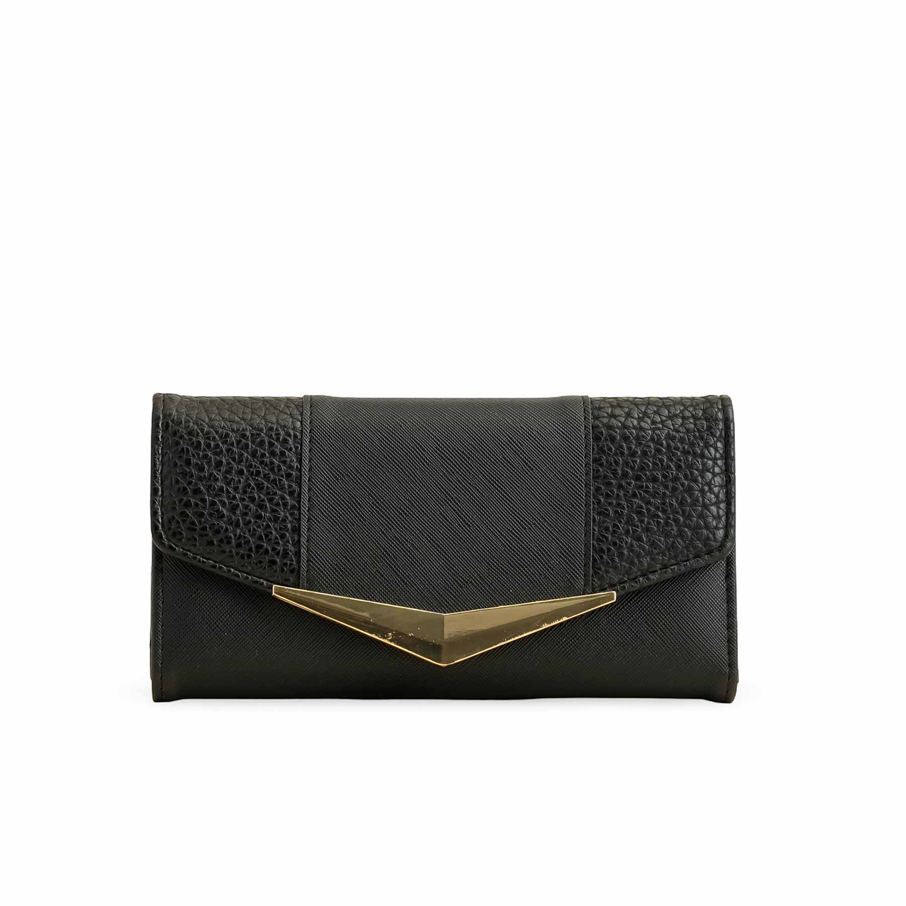 Black Casual Wallet For Women P70978 - Image 2