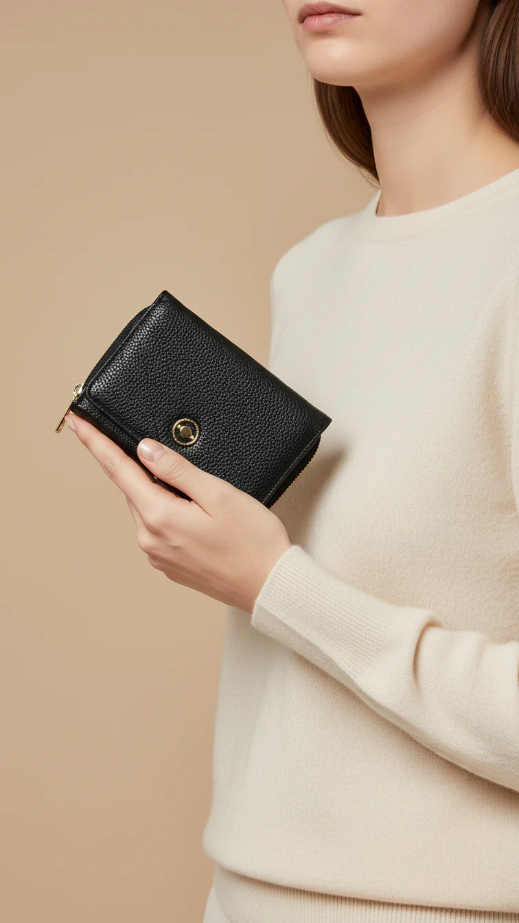 Black Casual Wallet For Women P71127