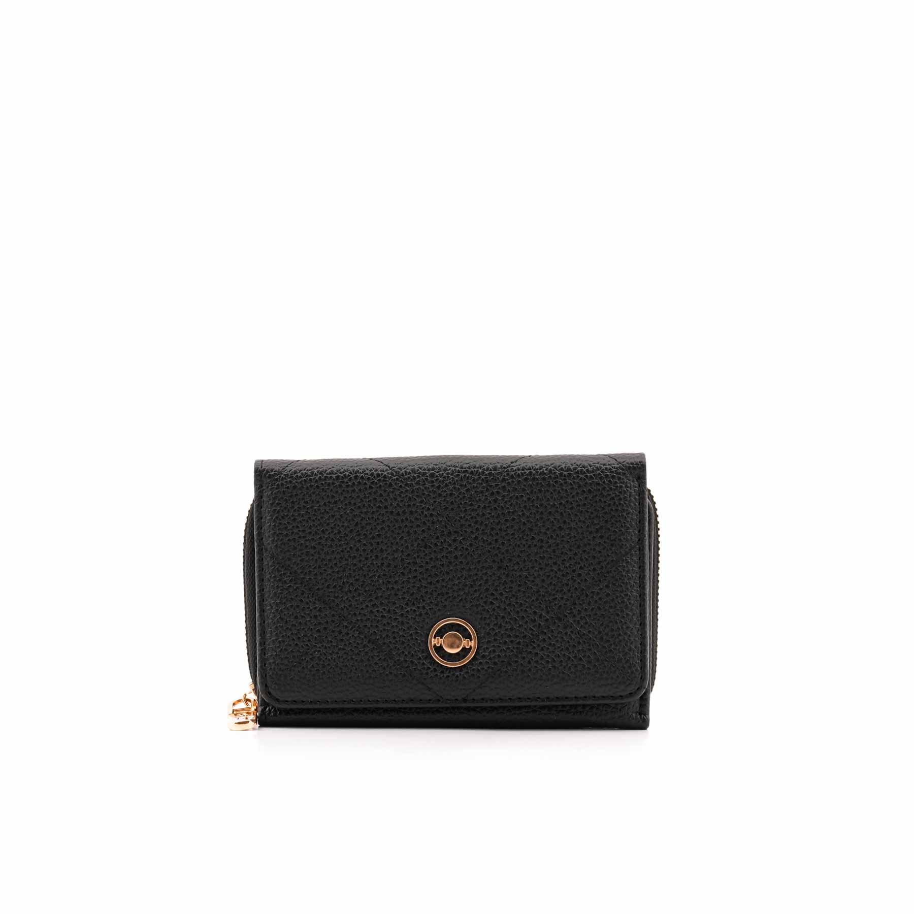 Black Casual Wallet For Women P71127 - Image 2