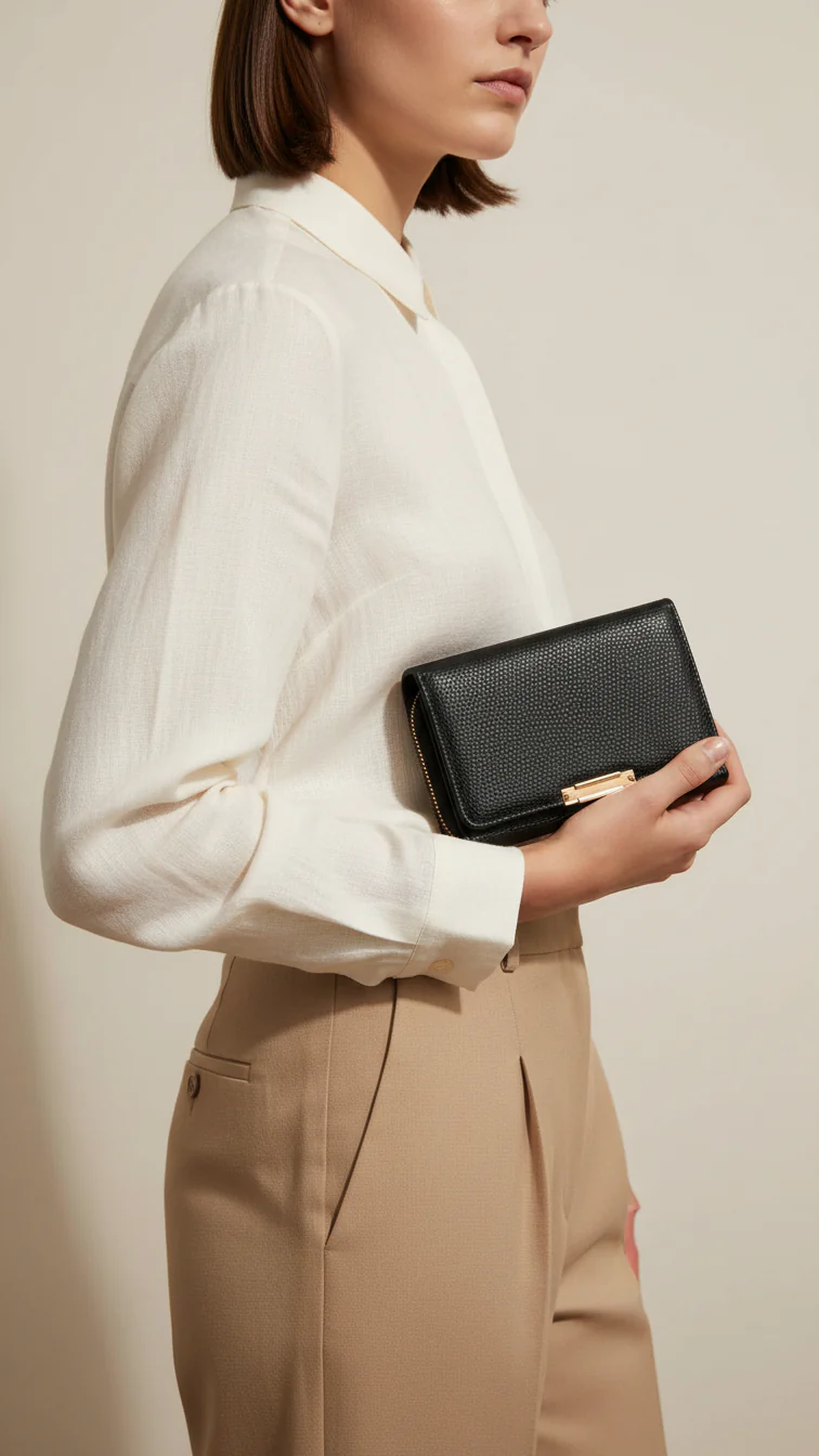 Black Casual Wallet For Women P71128