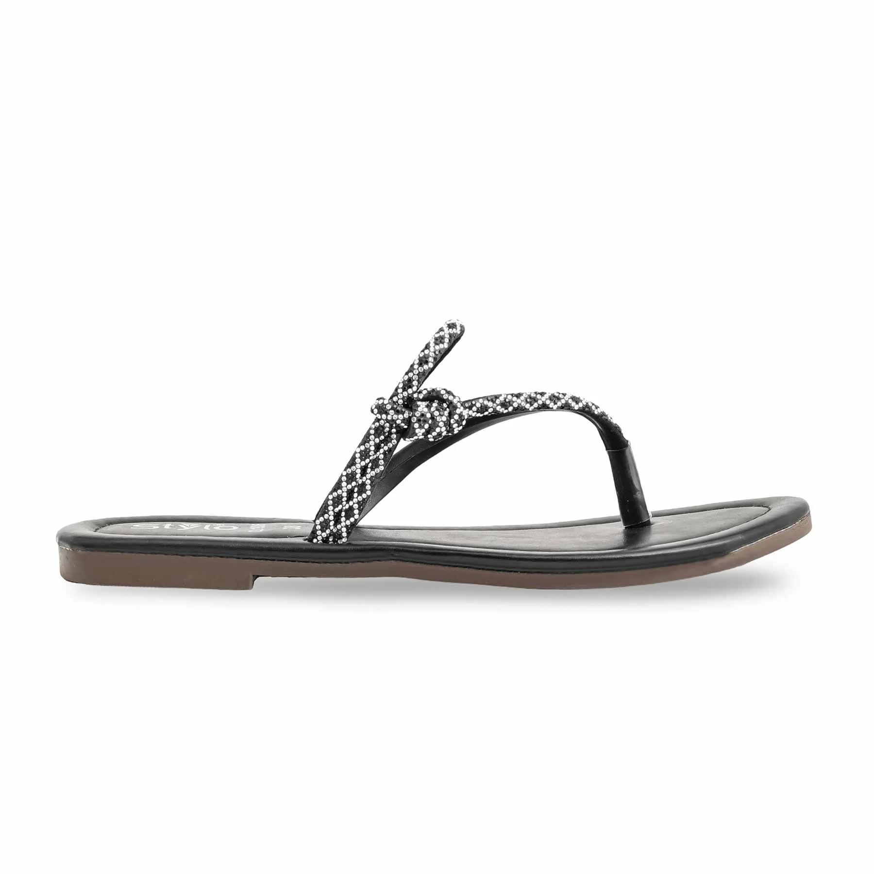 Black Casual Women Chappal CL1906 - Image 2