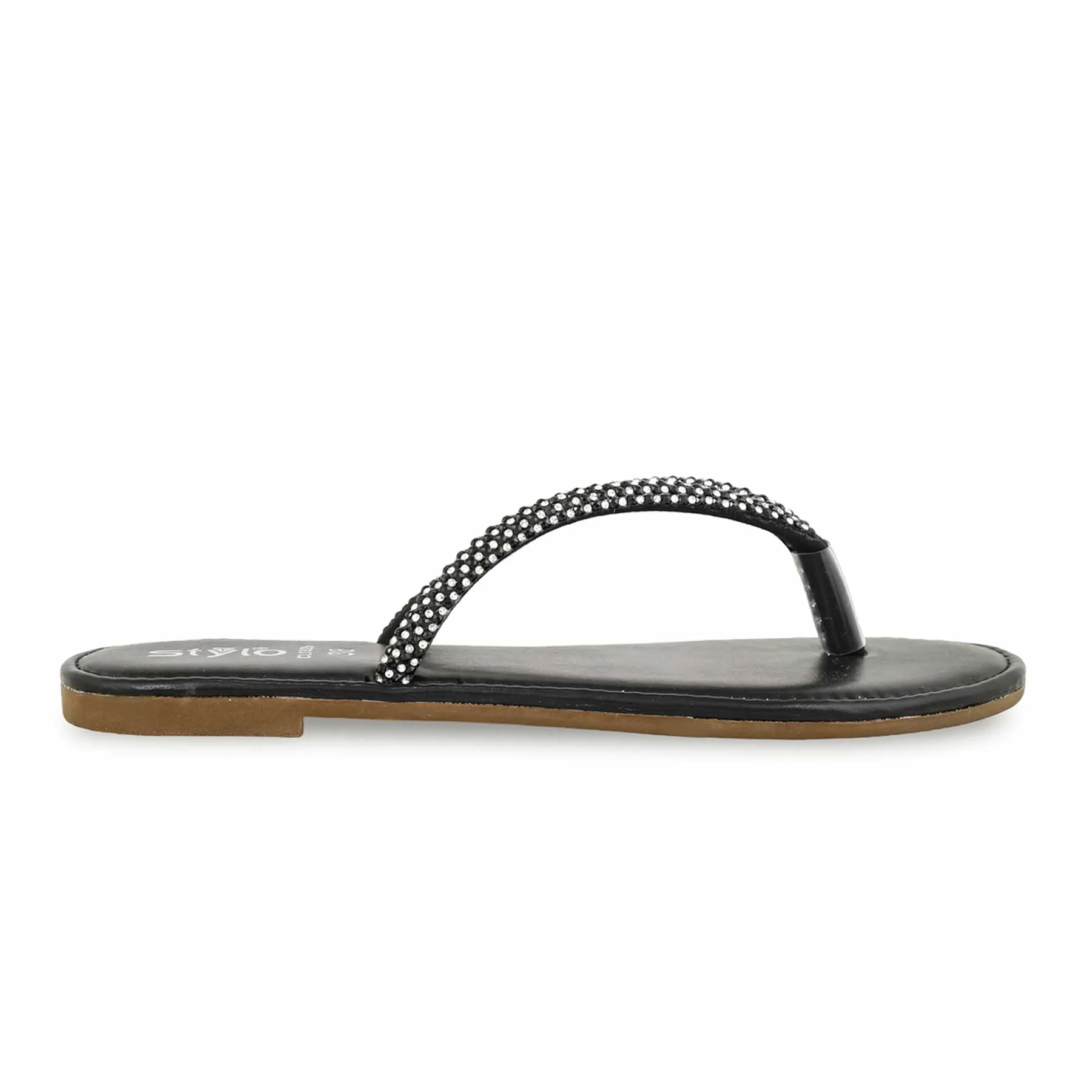 Black Casual Women Chappal CL1929 - Image 2