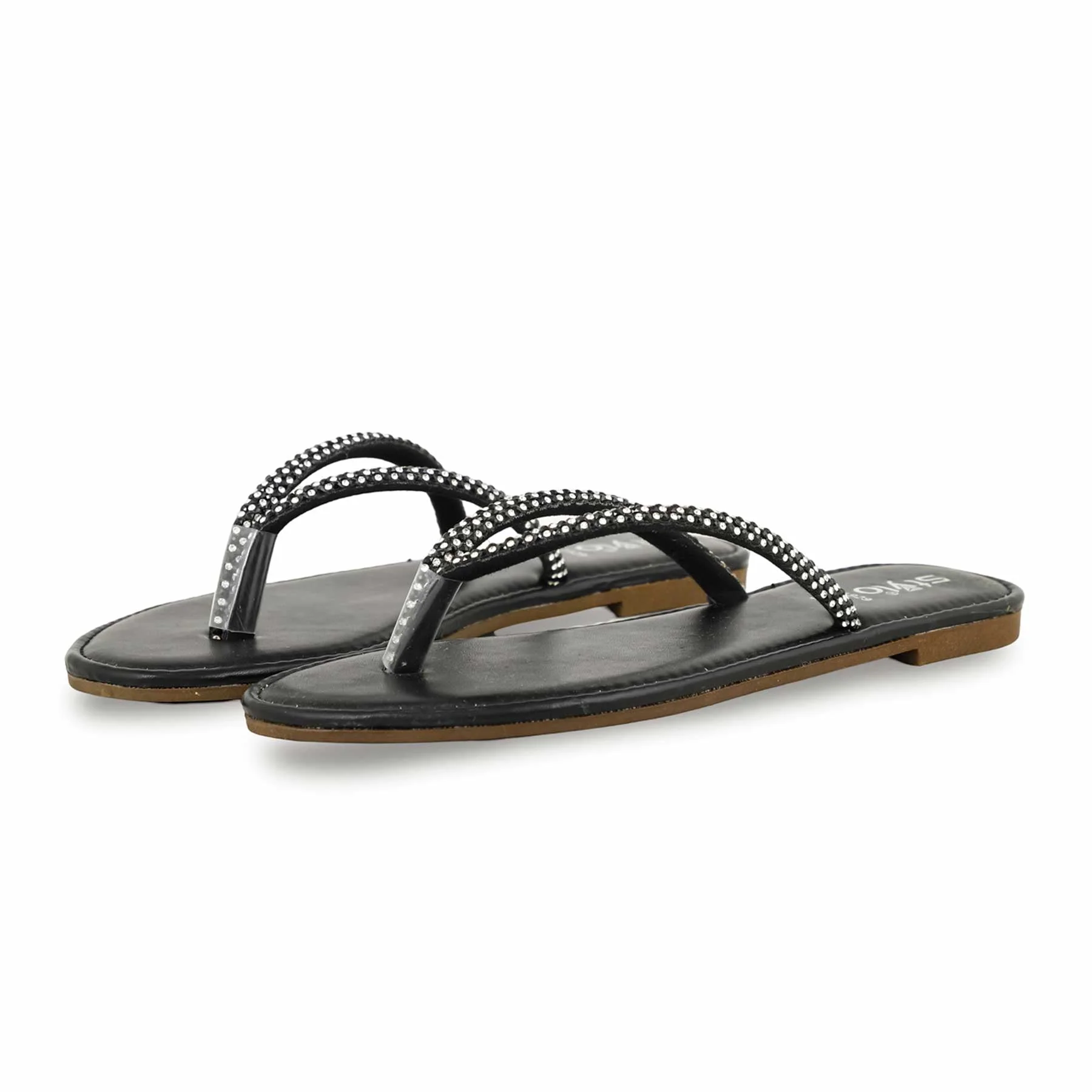 Black Casual Women Chappal CL1929 - Image 3
