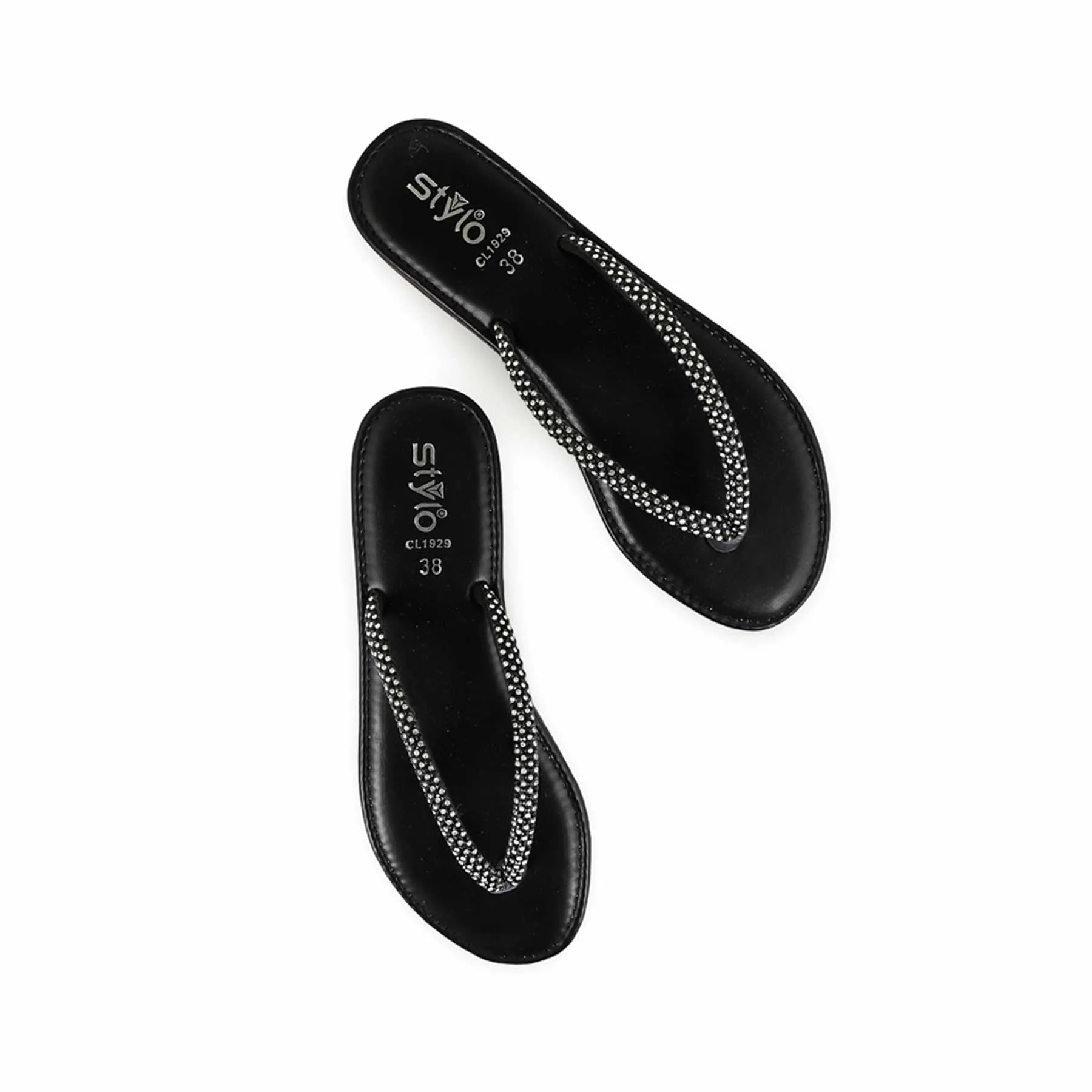 Black Casual Women Chappal CL1929 - Image 5