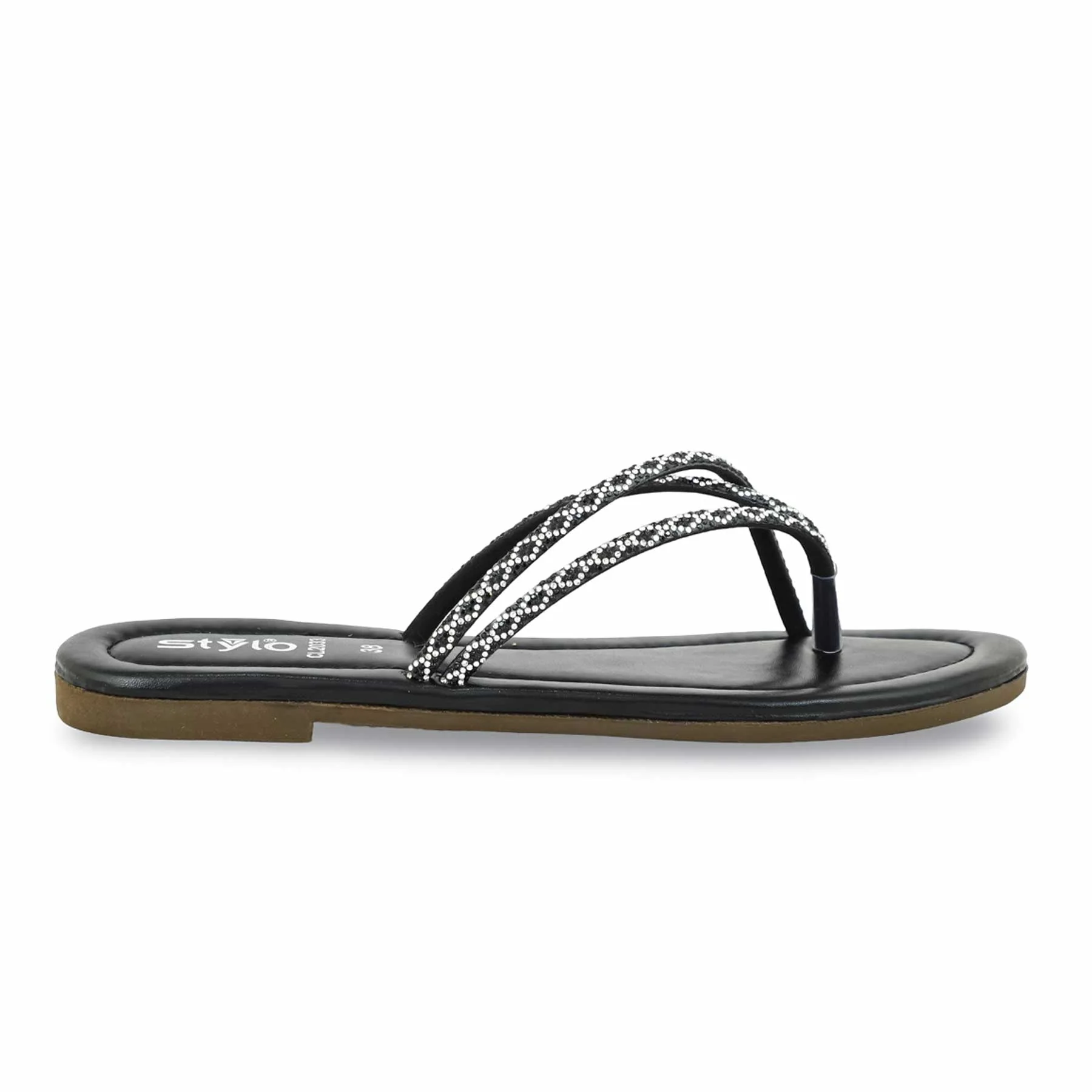 Black Casual Women Chappal CL2033 - Image 2