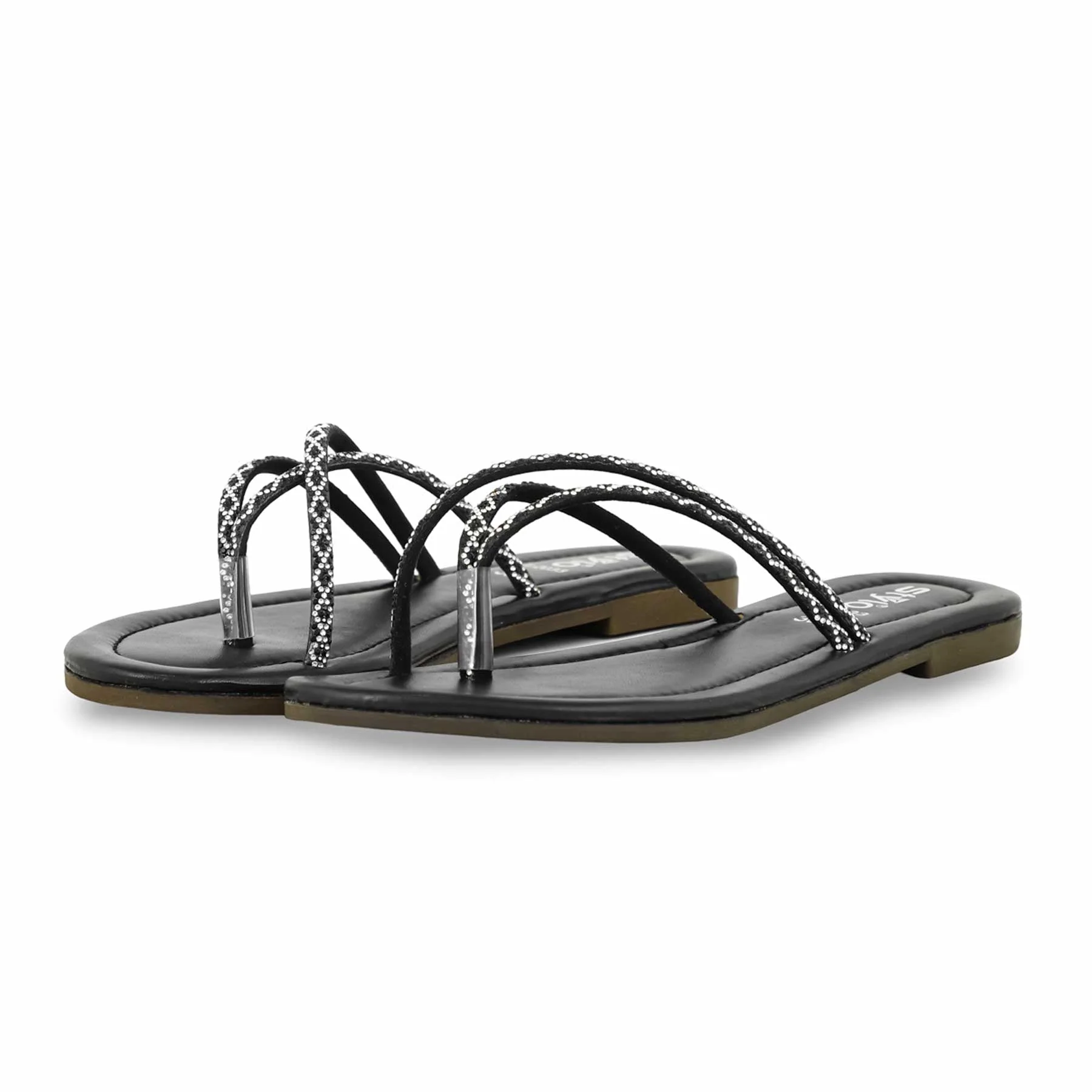 Black Casual Women Chappal CL2033 - Image 3