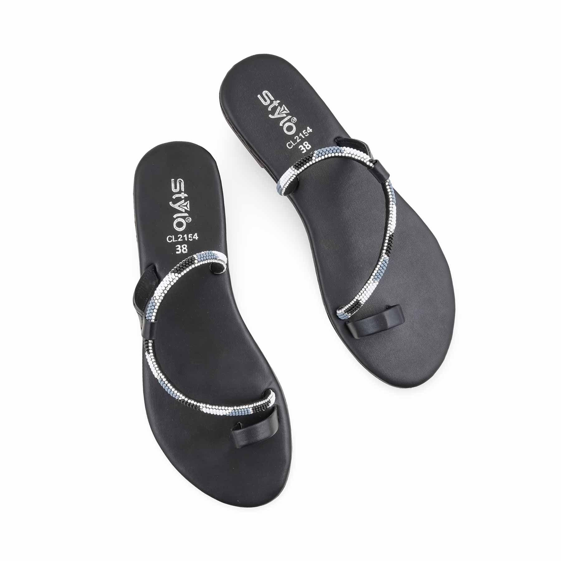 Black Casual Women Chappal CL2154 - Image 5