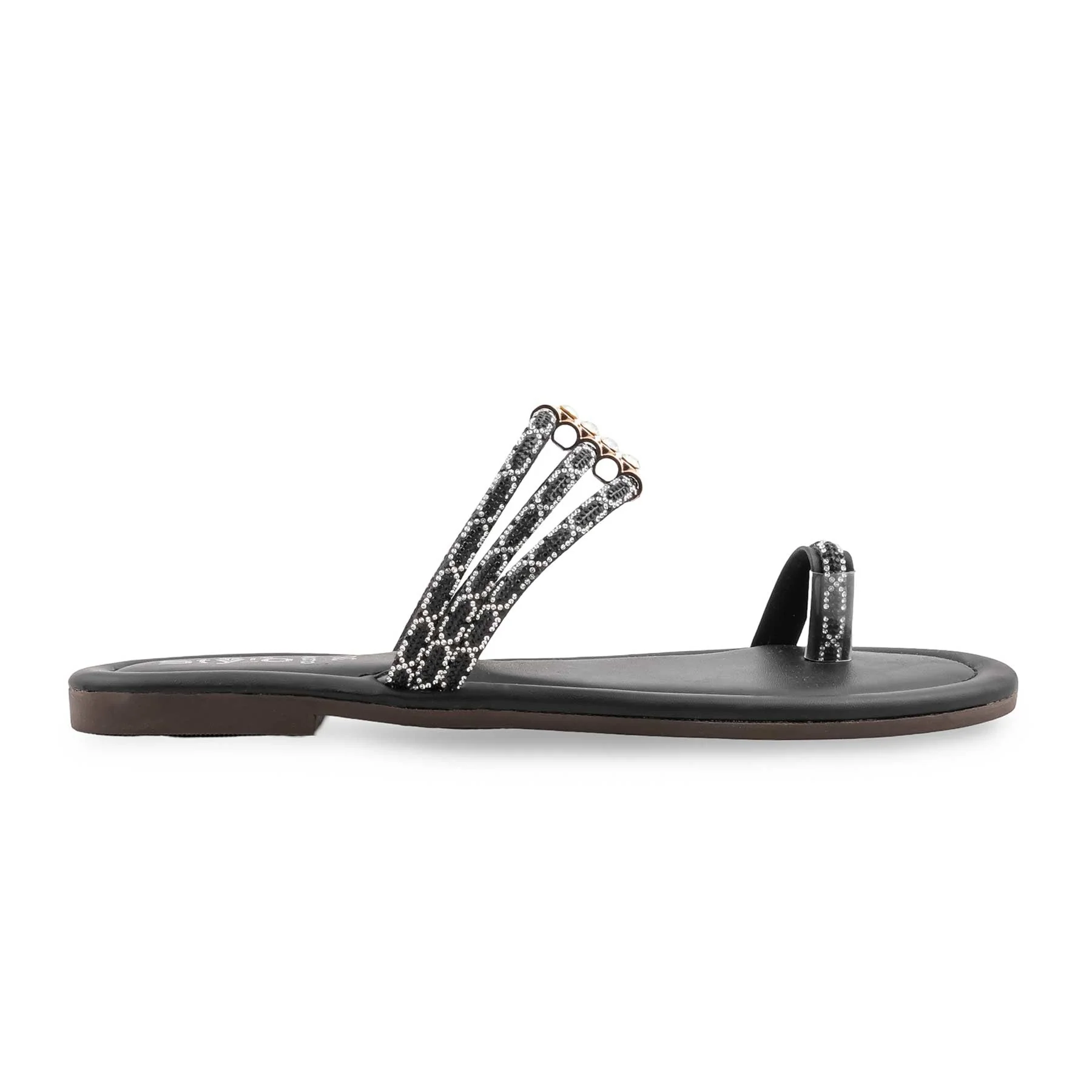 Black Casual Women Chappal CL2214 - Image 2