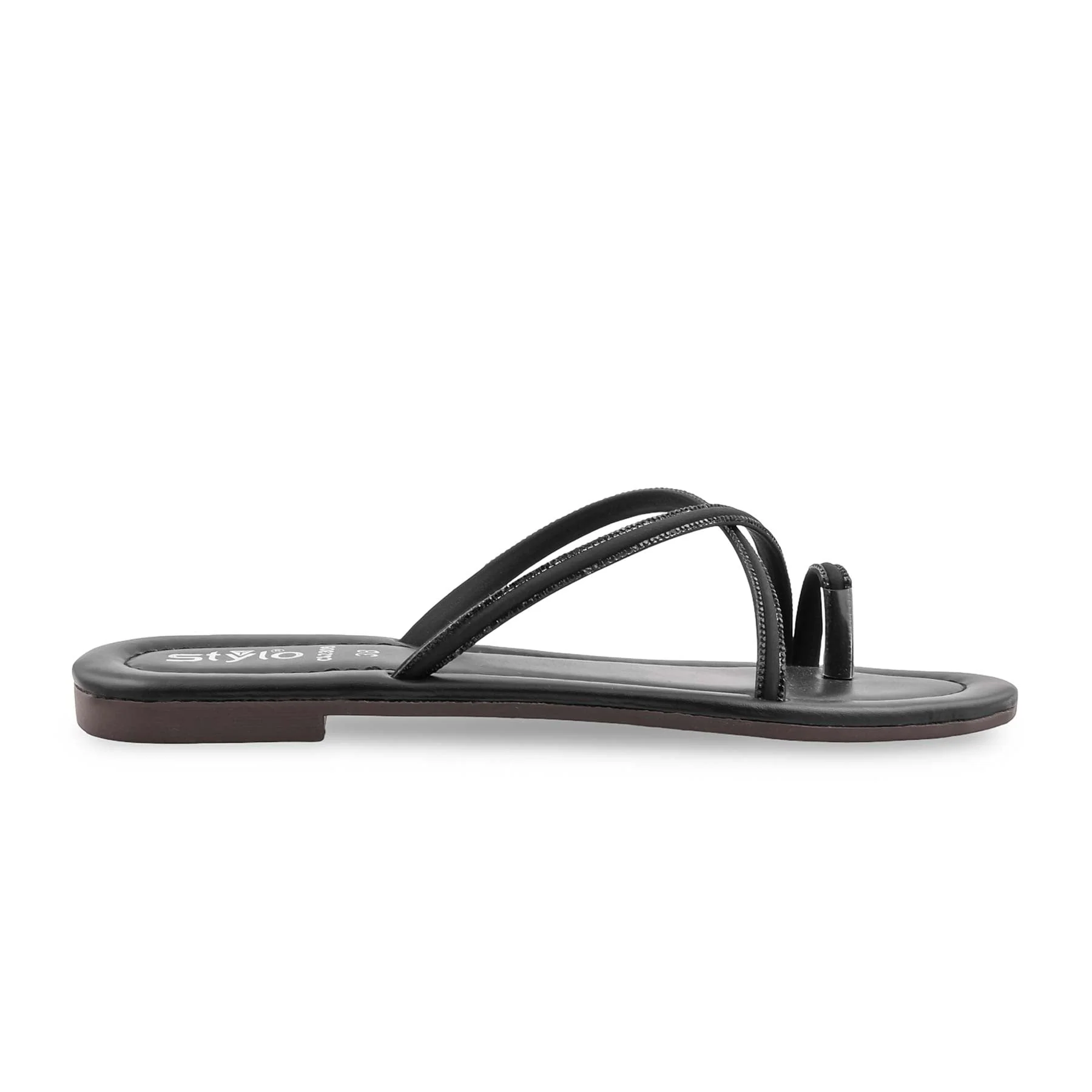 Black Casual Women Chappal CL2308 - Image 2