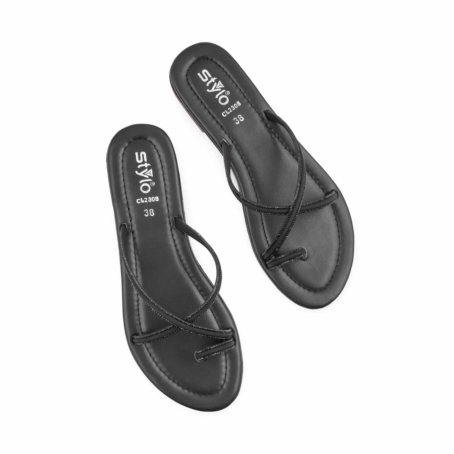 Black Casual Women Chappal CL2308 - Image 5