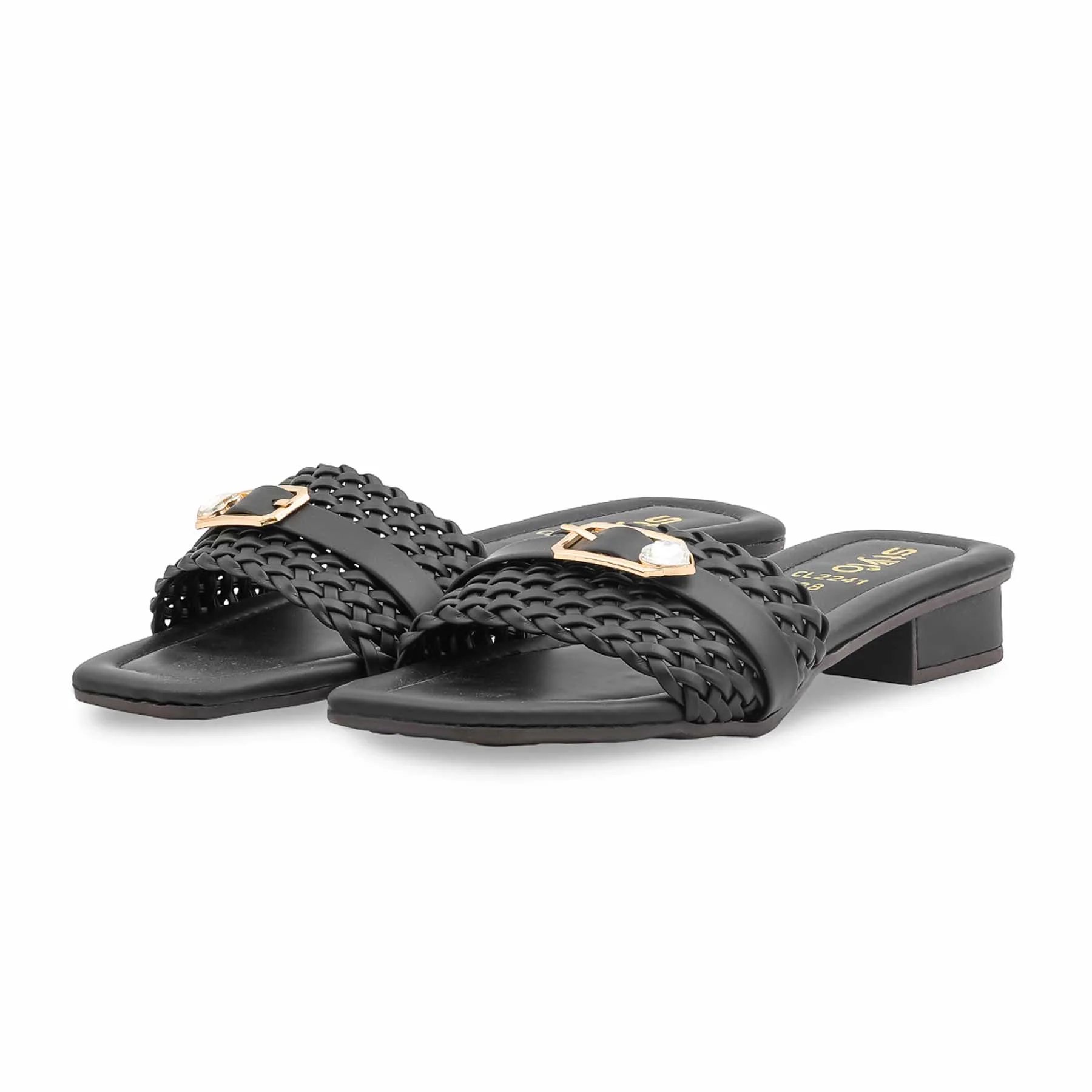 Black Casual Women Slipper CL2241 - Image 3