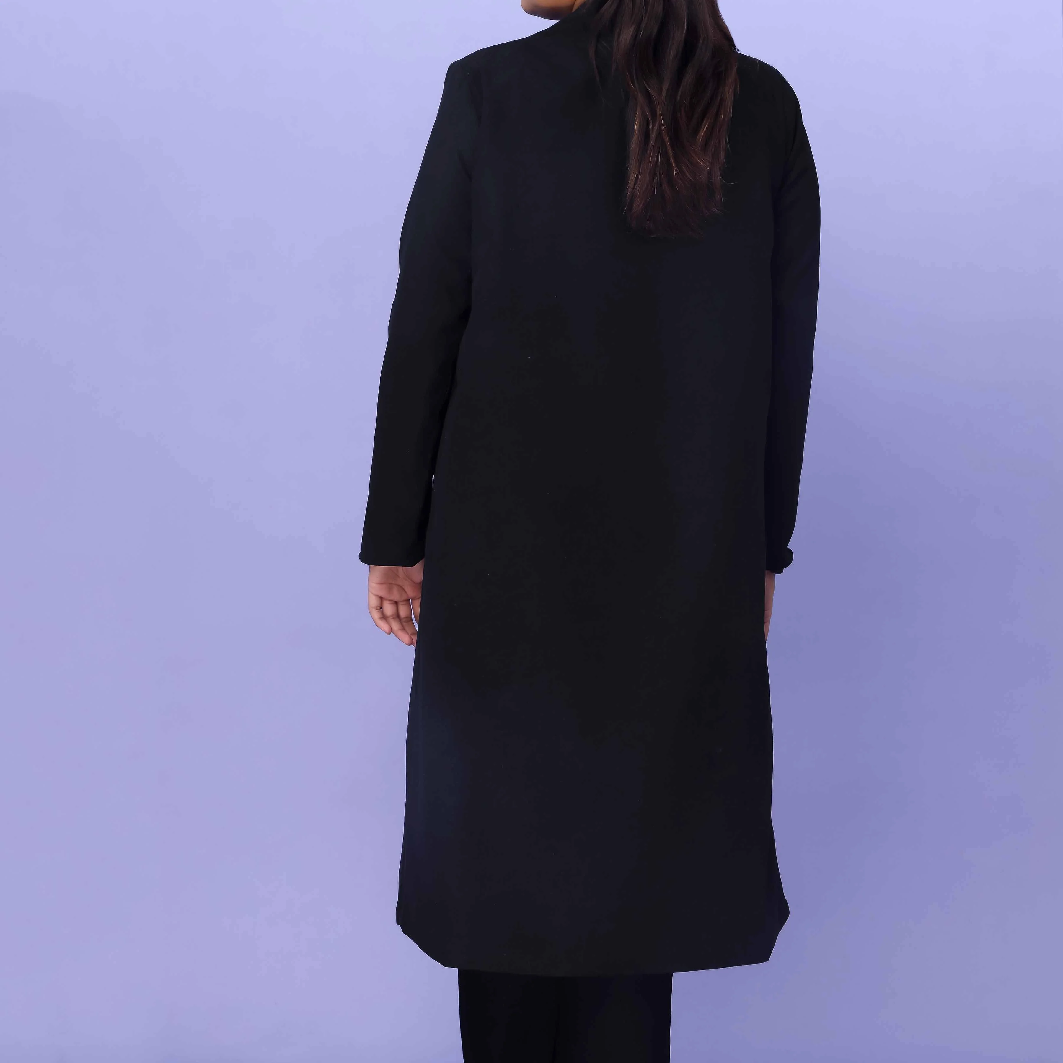 Black Corduroy Coat PW4326 - Image 3