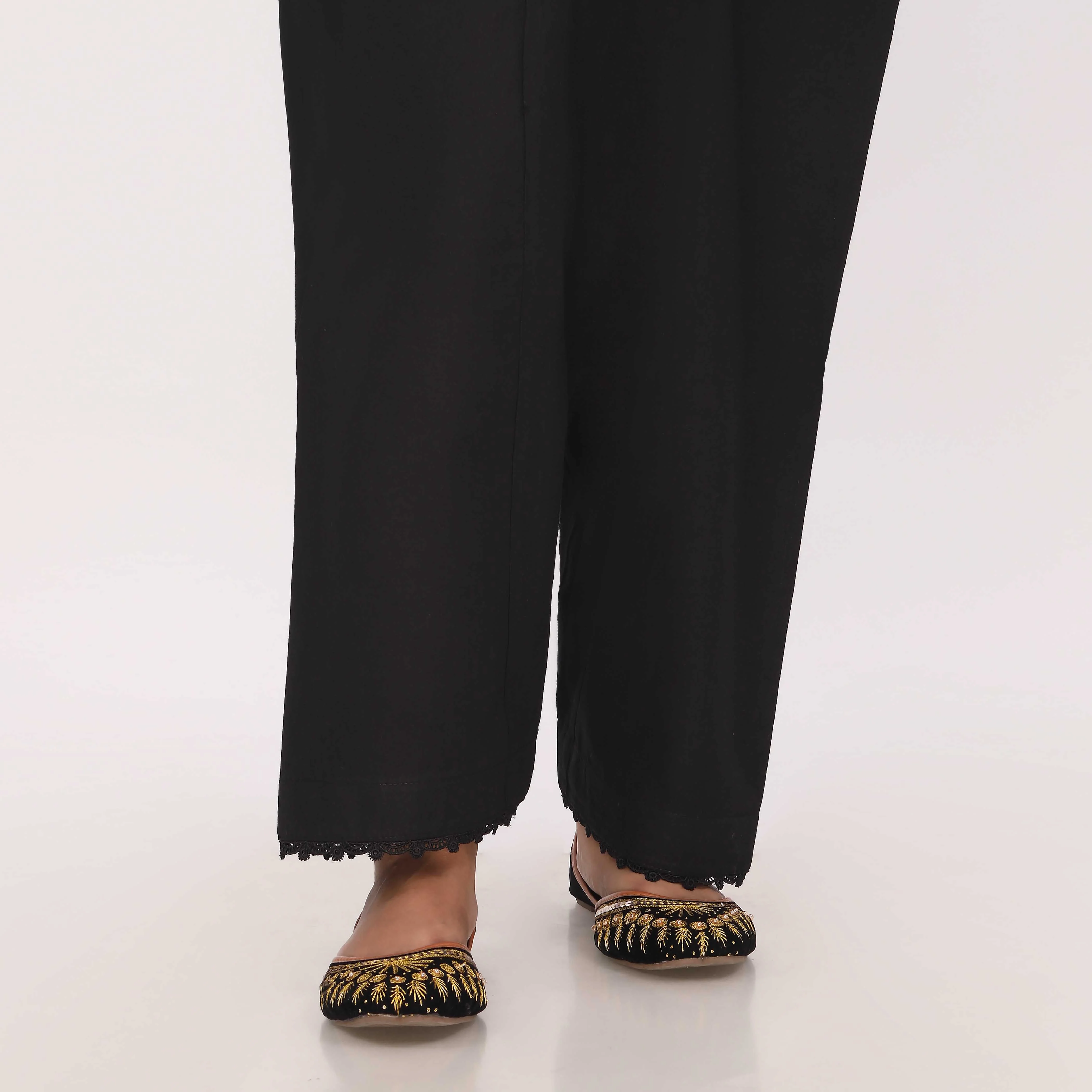 Black Cotton Cambric Shalwar PL5135 - Image 2