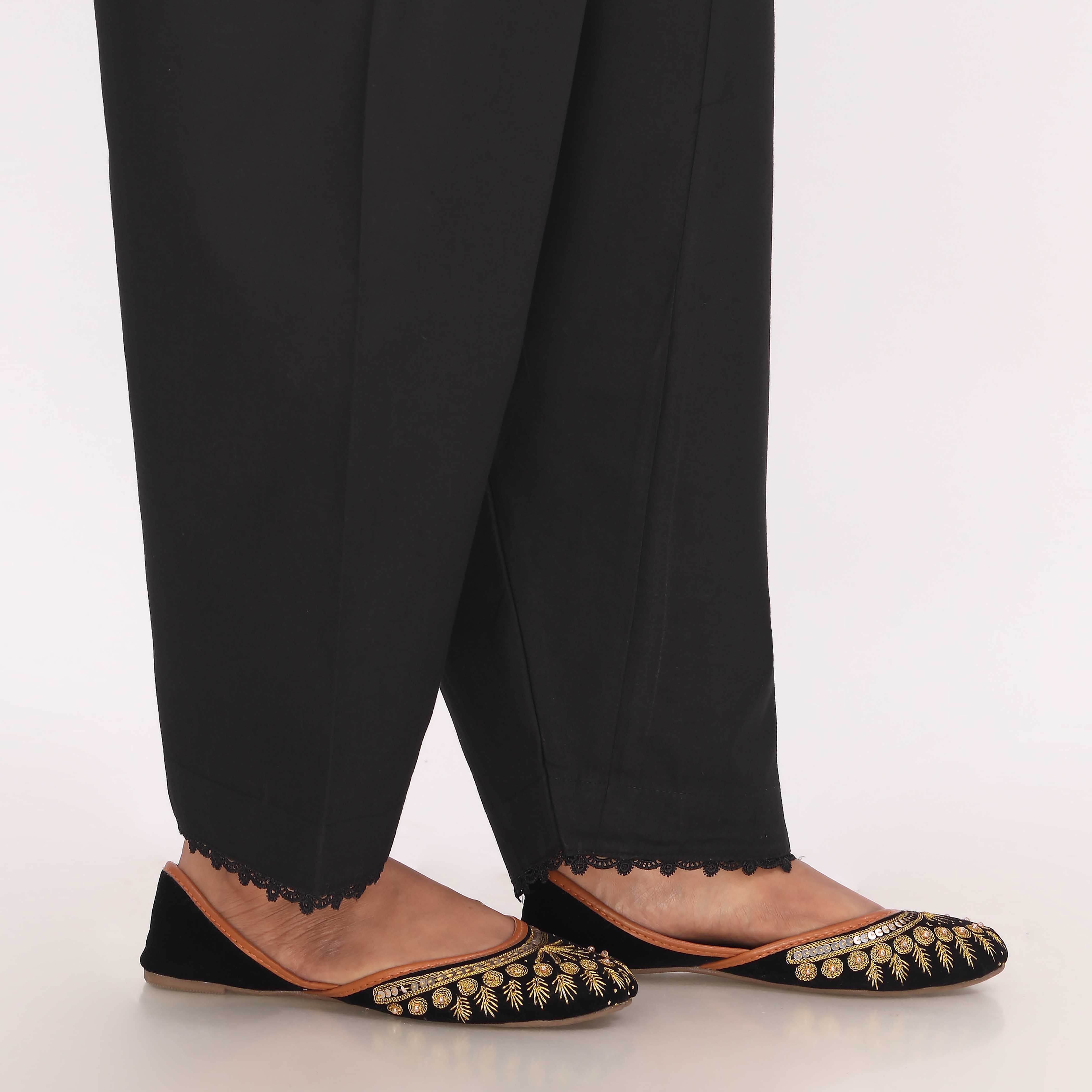 Black Cotton Cambric Shalwar PL5135 - Image 4