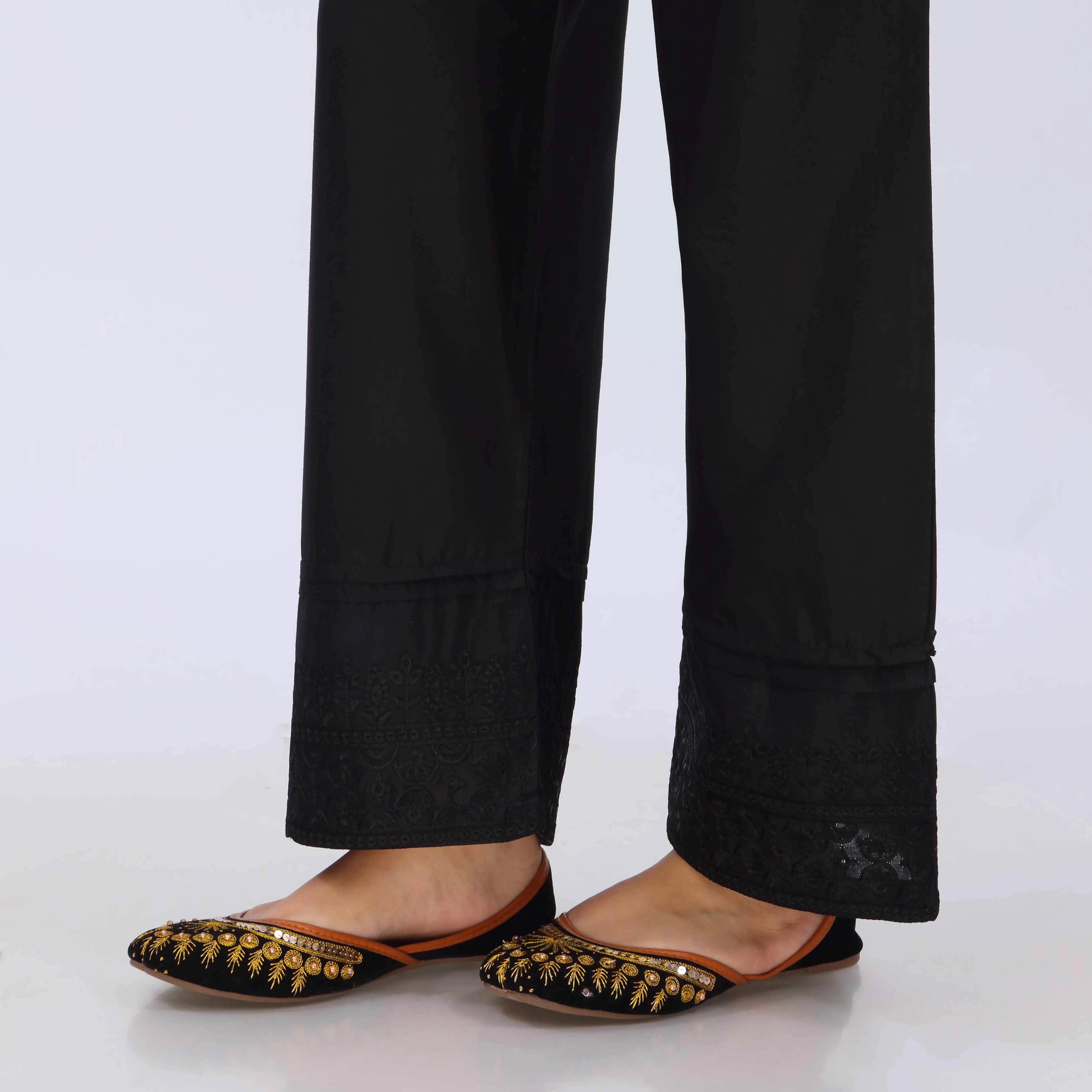 Black Cotton Cambric Trouser PL5068 - Image 3