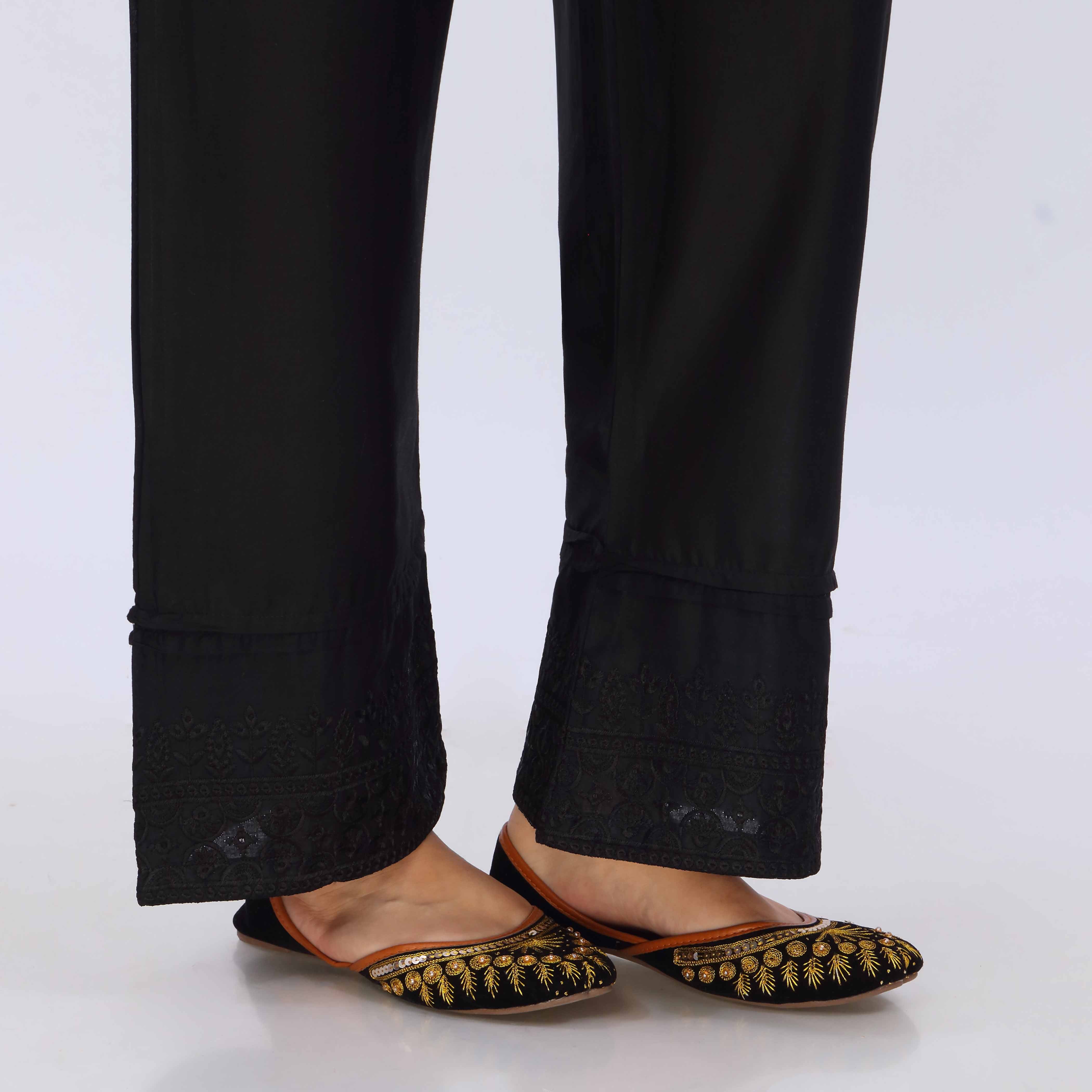 Black Cotton Cambric Trouser PL5068 - Image 4