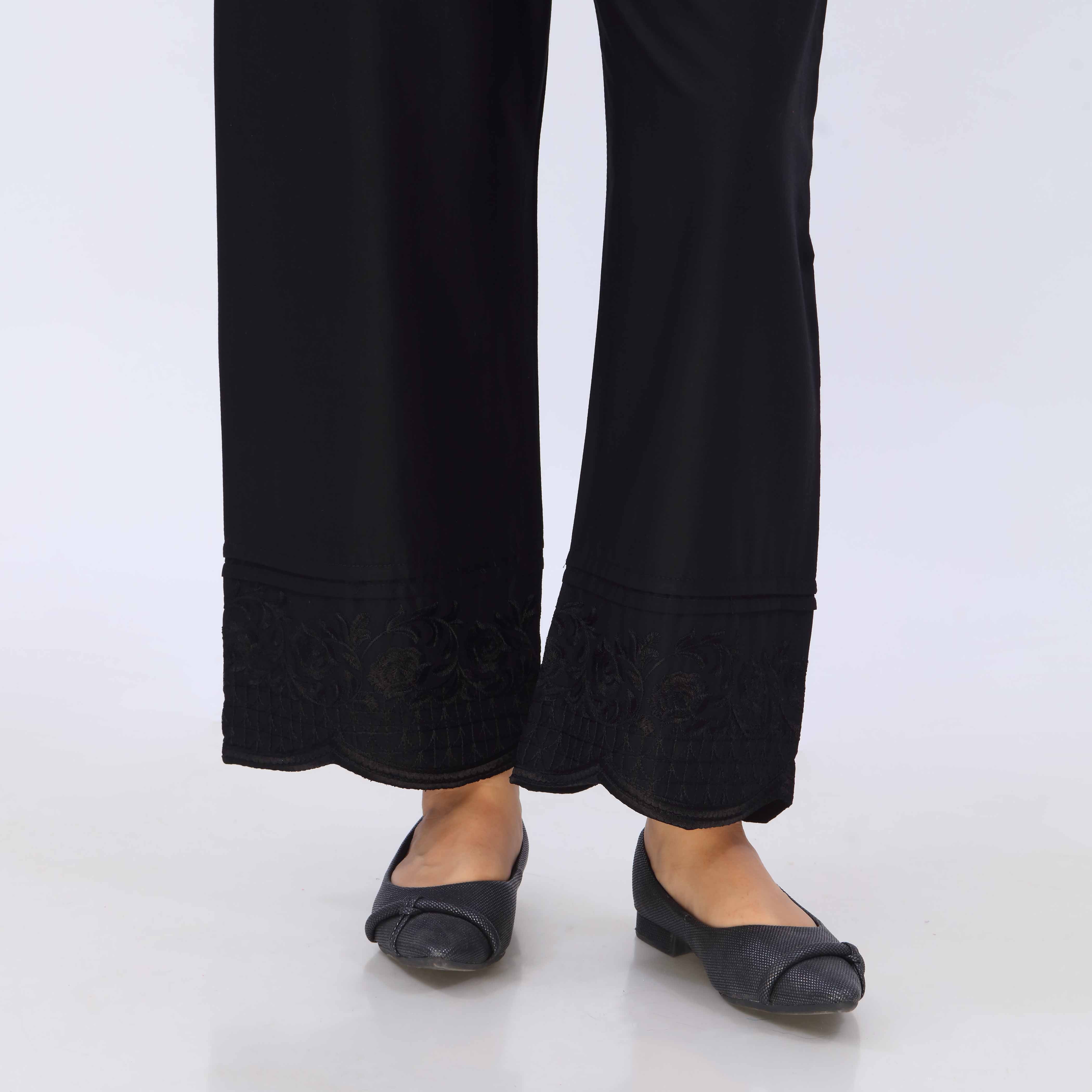 Black Cotton Cambric Trouser PL5070 - Image 2