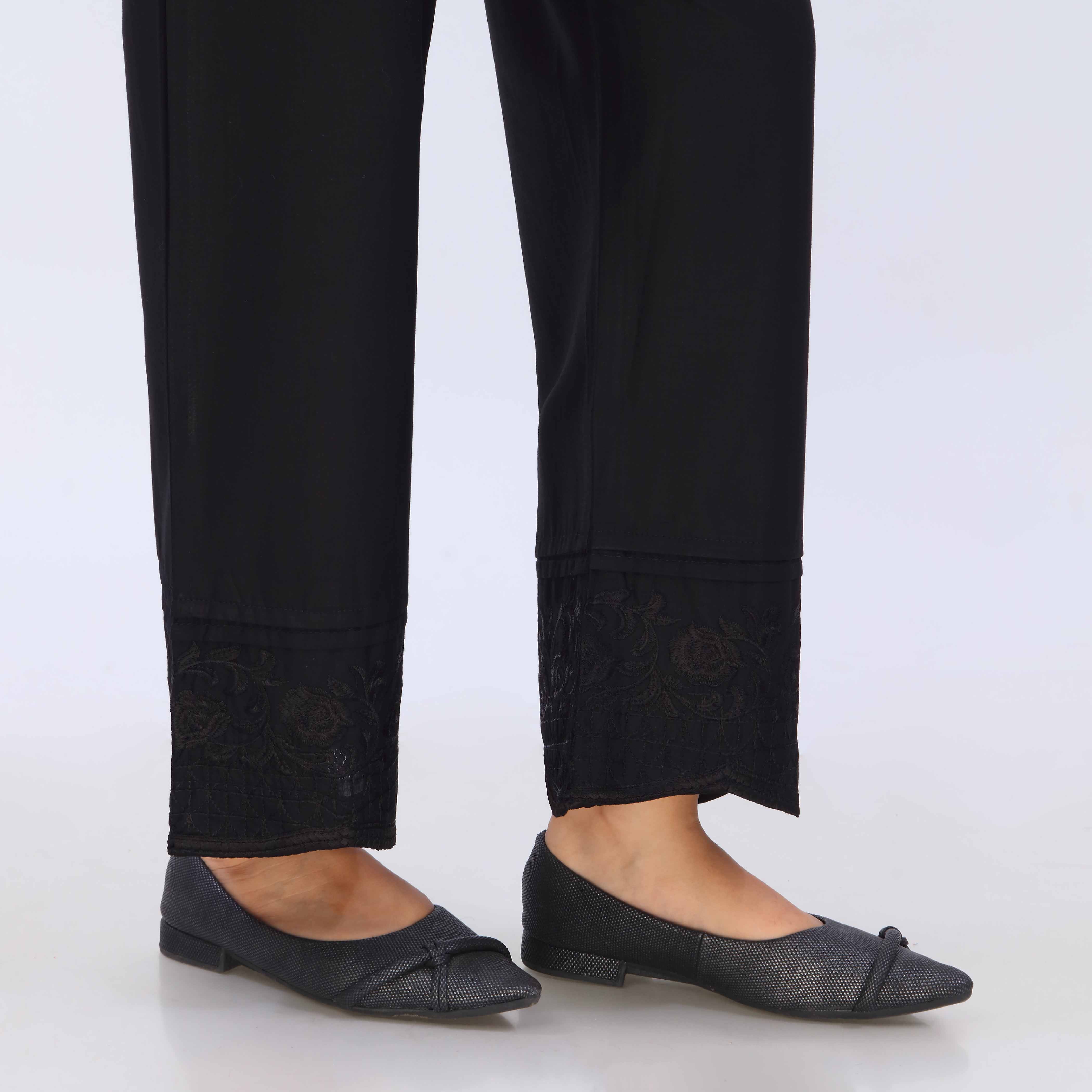 Black Cotton Cambric Trouser PL5070 - Image 3