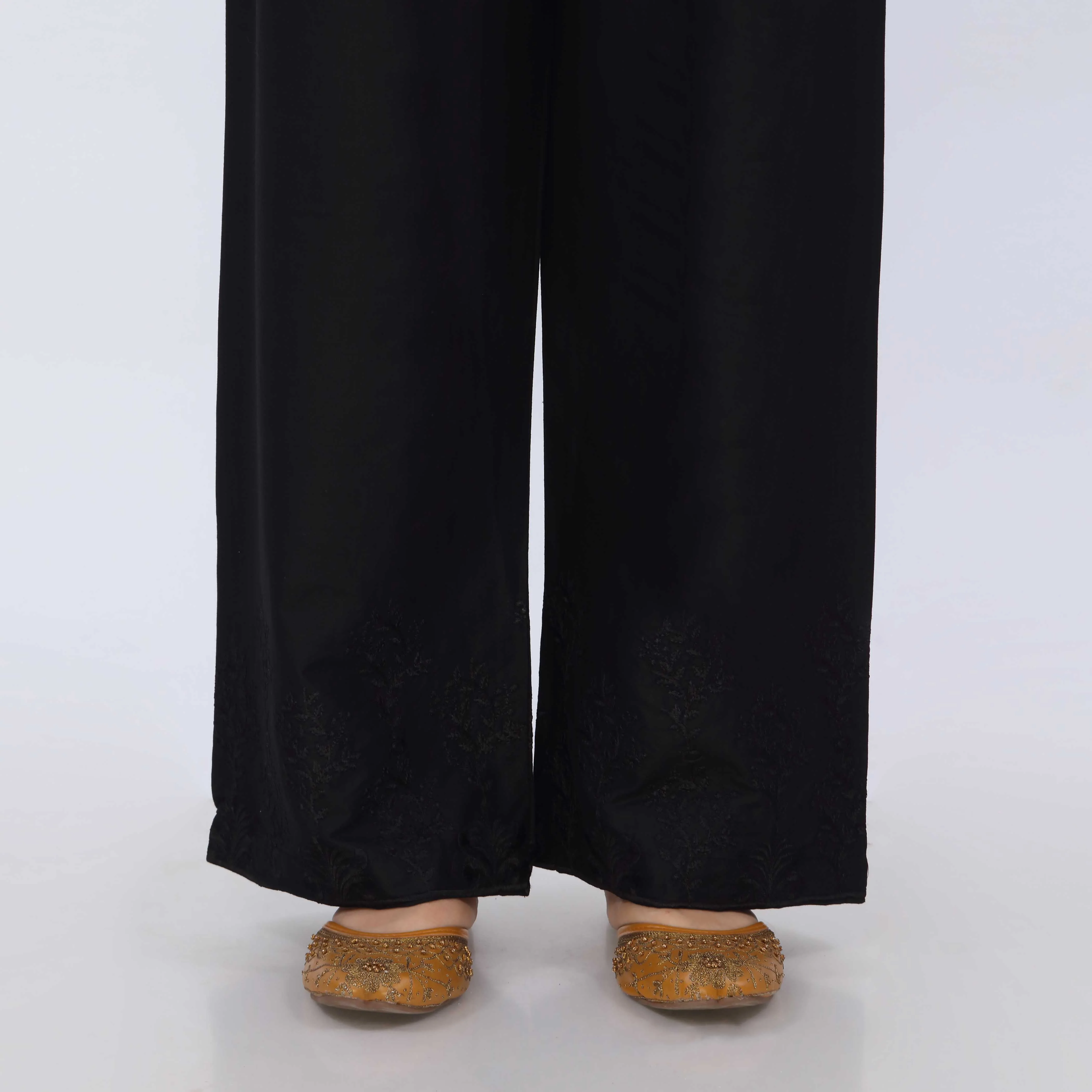 Black Cotton Cambric Trouser PL5072 - Image 2