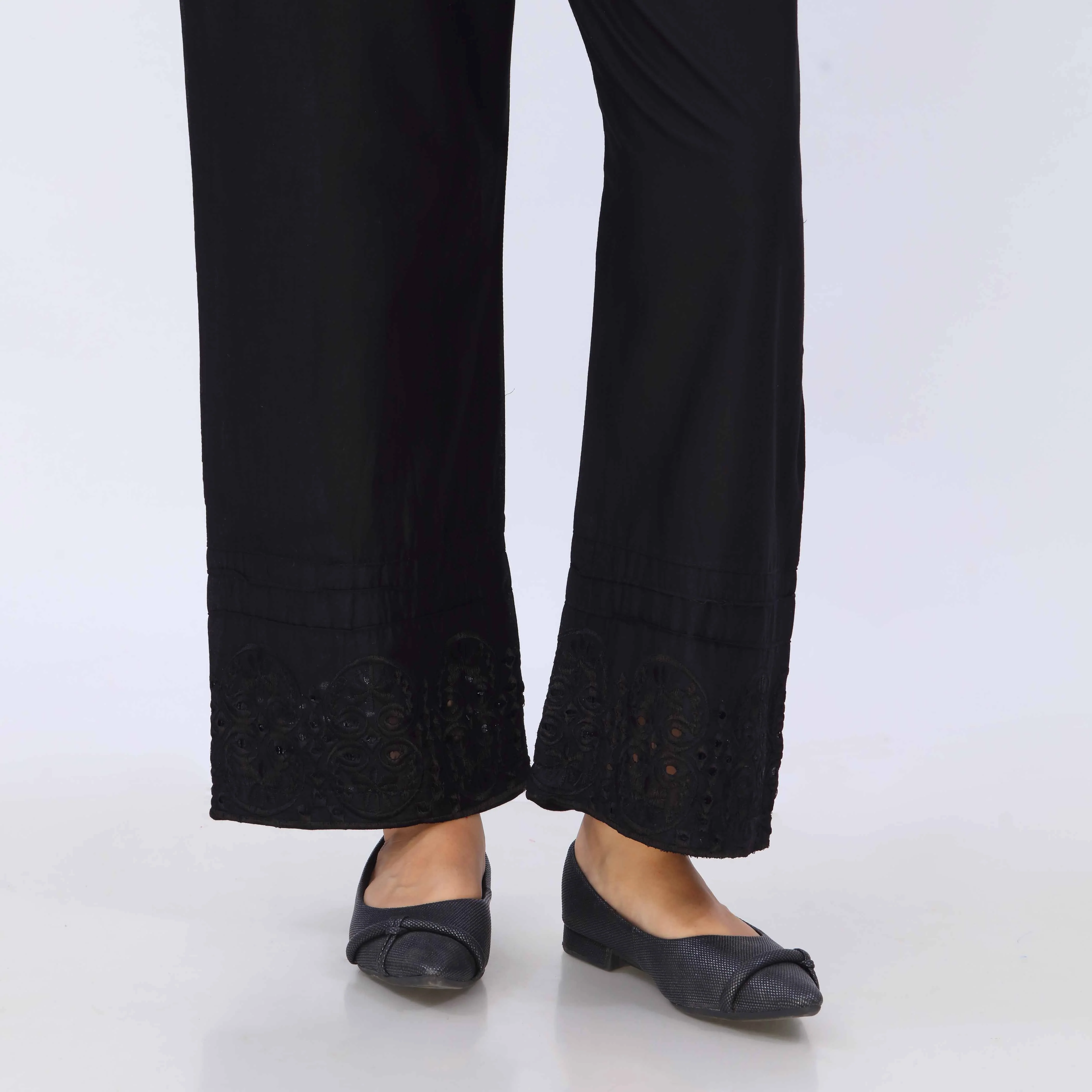 Black Cotton Cambric Trouser PL5074 - Image 2