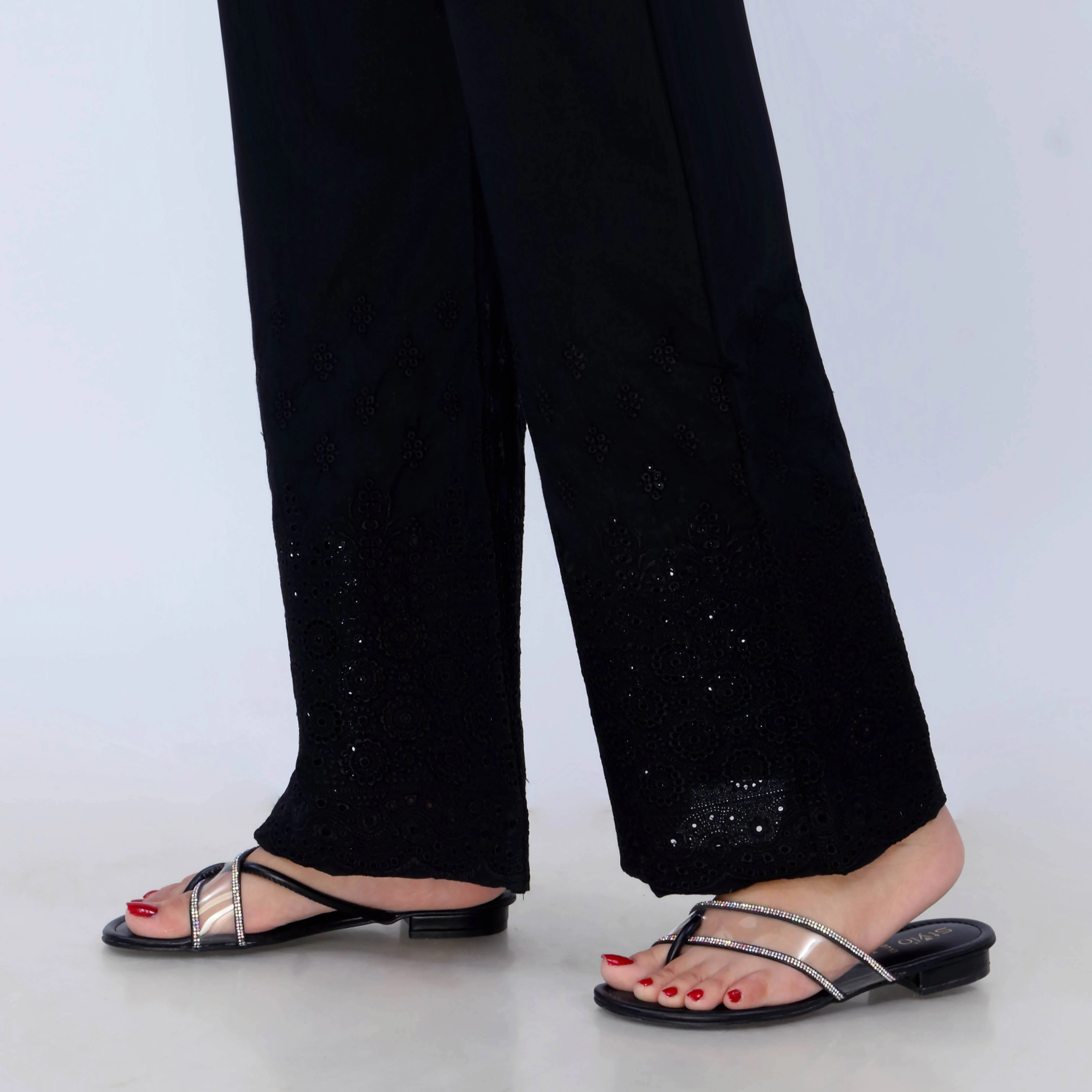 Black Cotton Cambric Trouser PL5086 - Image 3