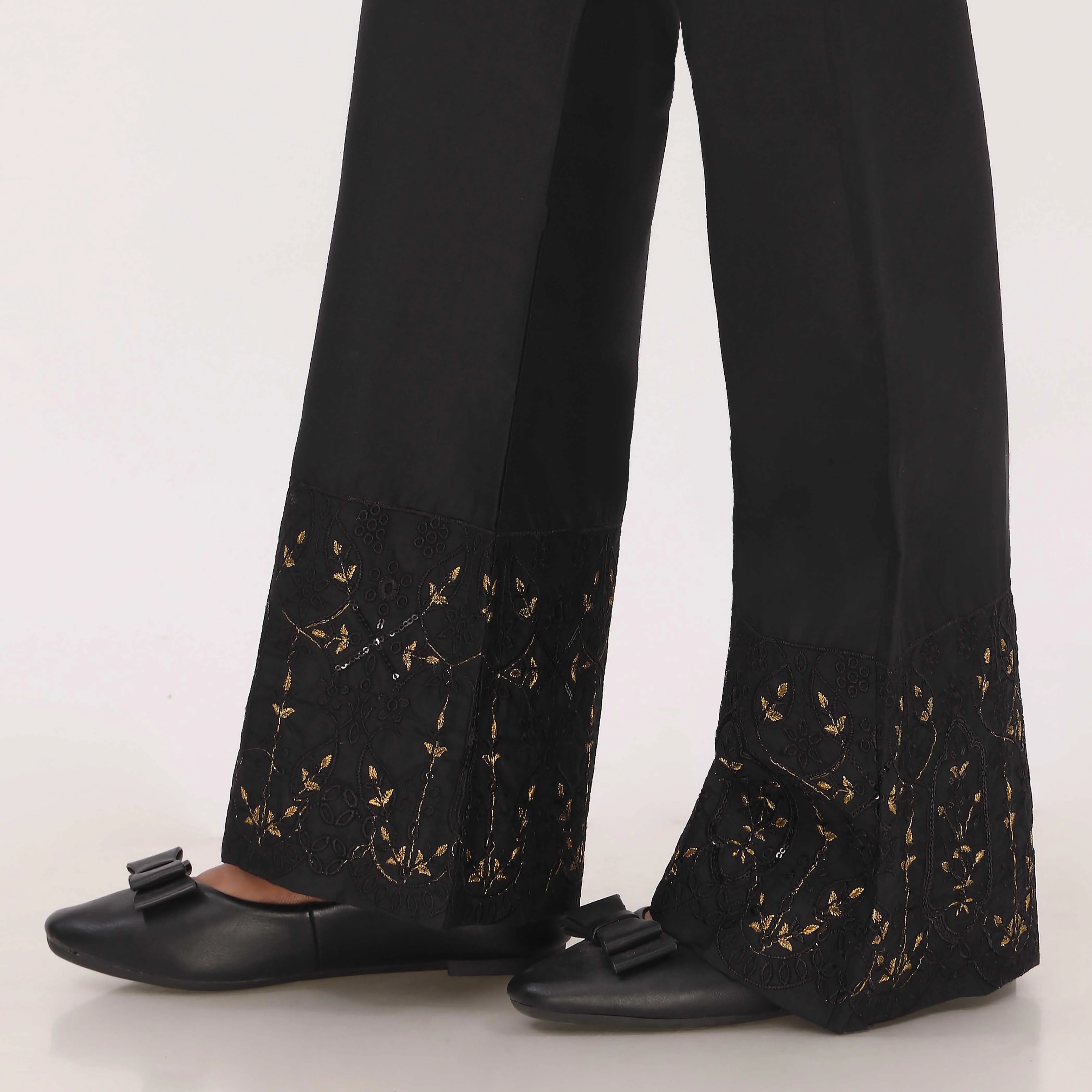 Black Cotton Cambric Trouser PL5098 - Image 3