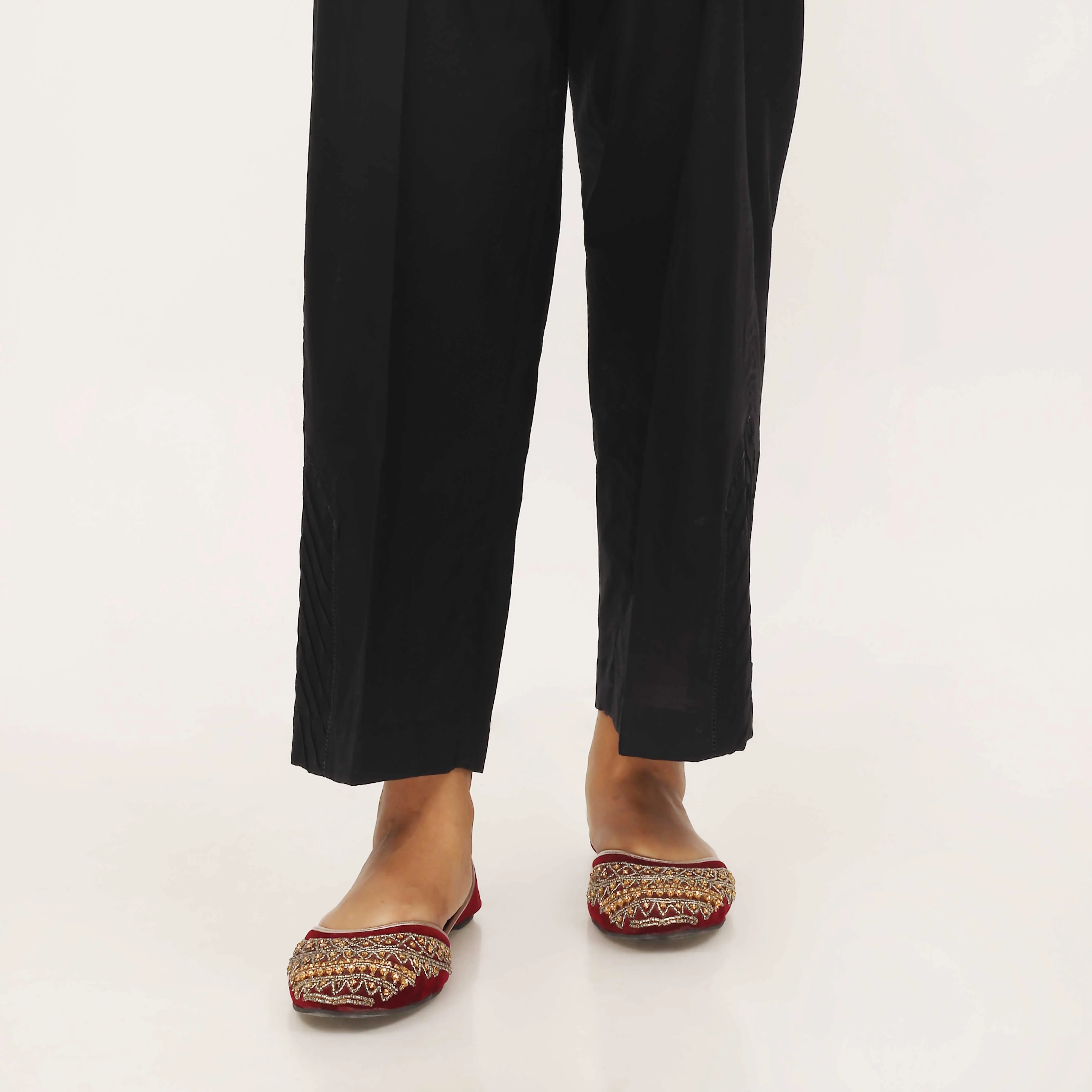 Black Cotton Cambric Trouser PL5101 - Image 2