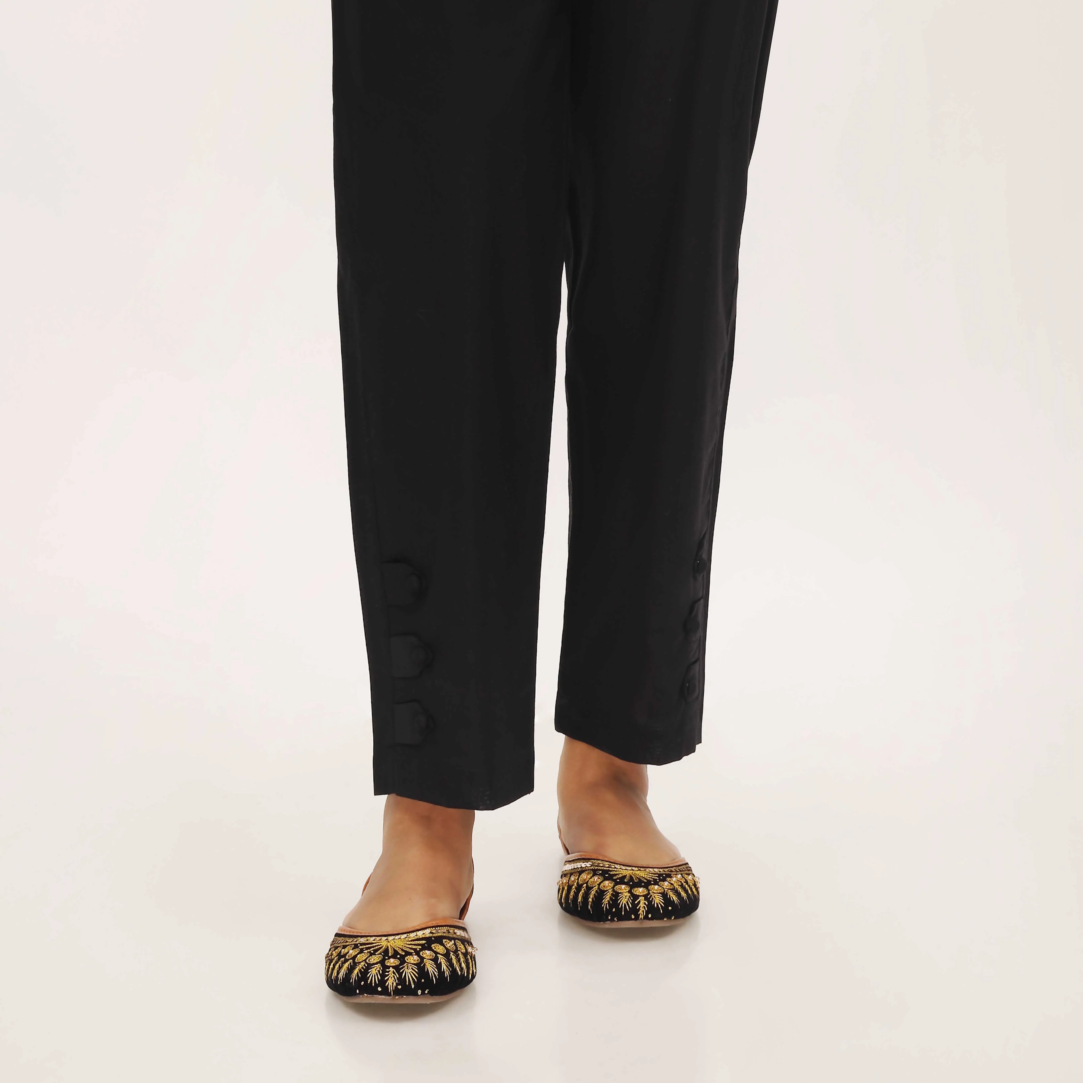 Black Cotton Cambric Trouser PL5110 - Image 2