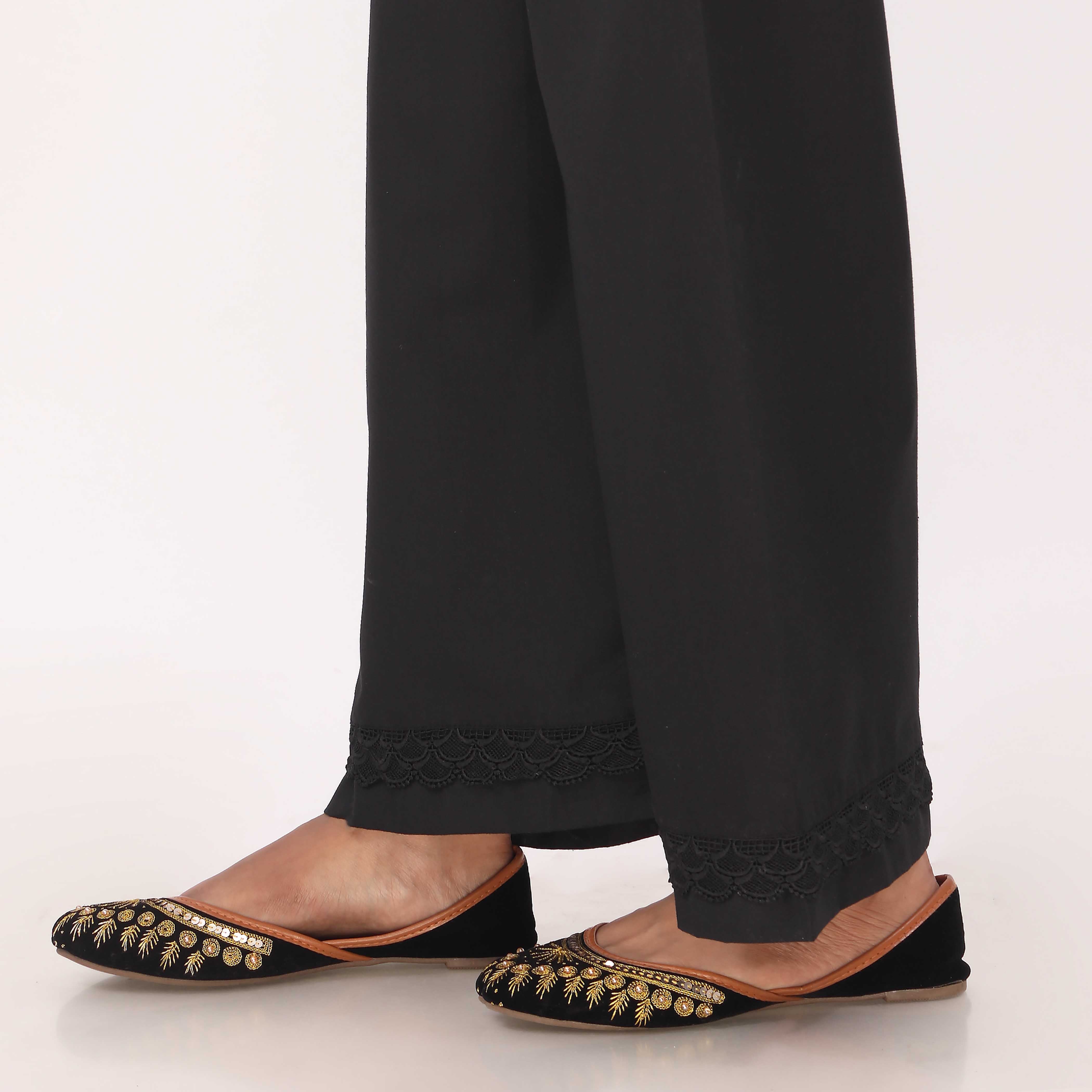 Black Cotton Cambric Trouser PL5131 - Image 3