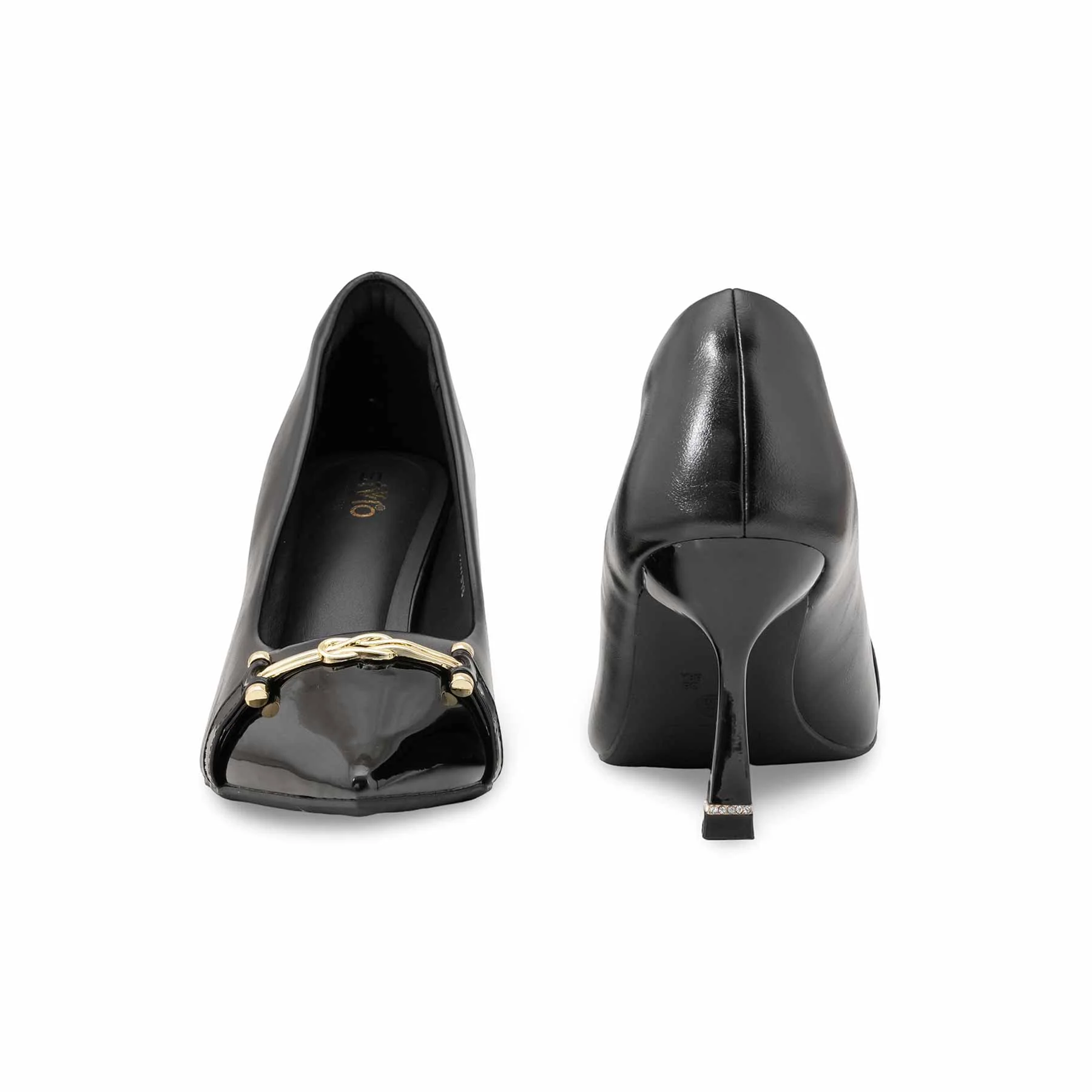 Black Court Shoes For Ladies WN7518 - Image 4