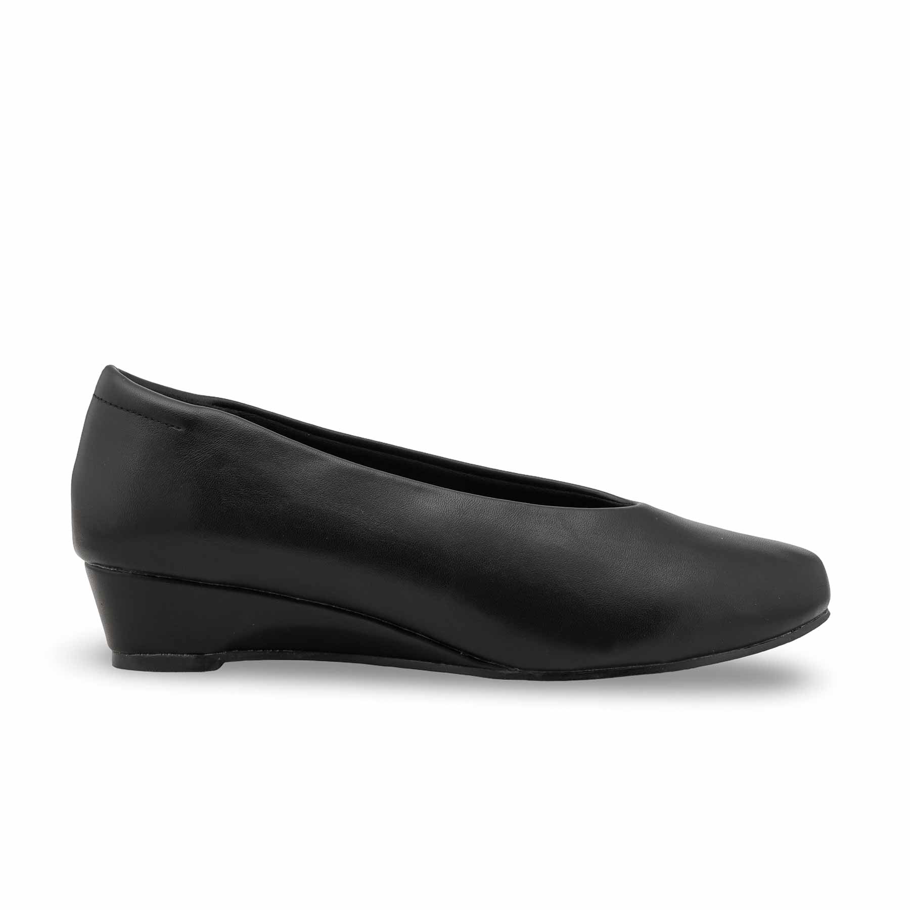 Black Court Shoes For Ladies WN7554 - Image 2