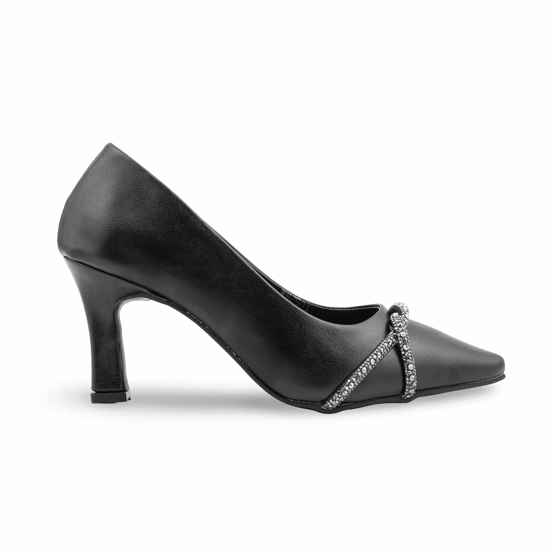 Black Court Shoes For Women WN7503 - Image 2
