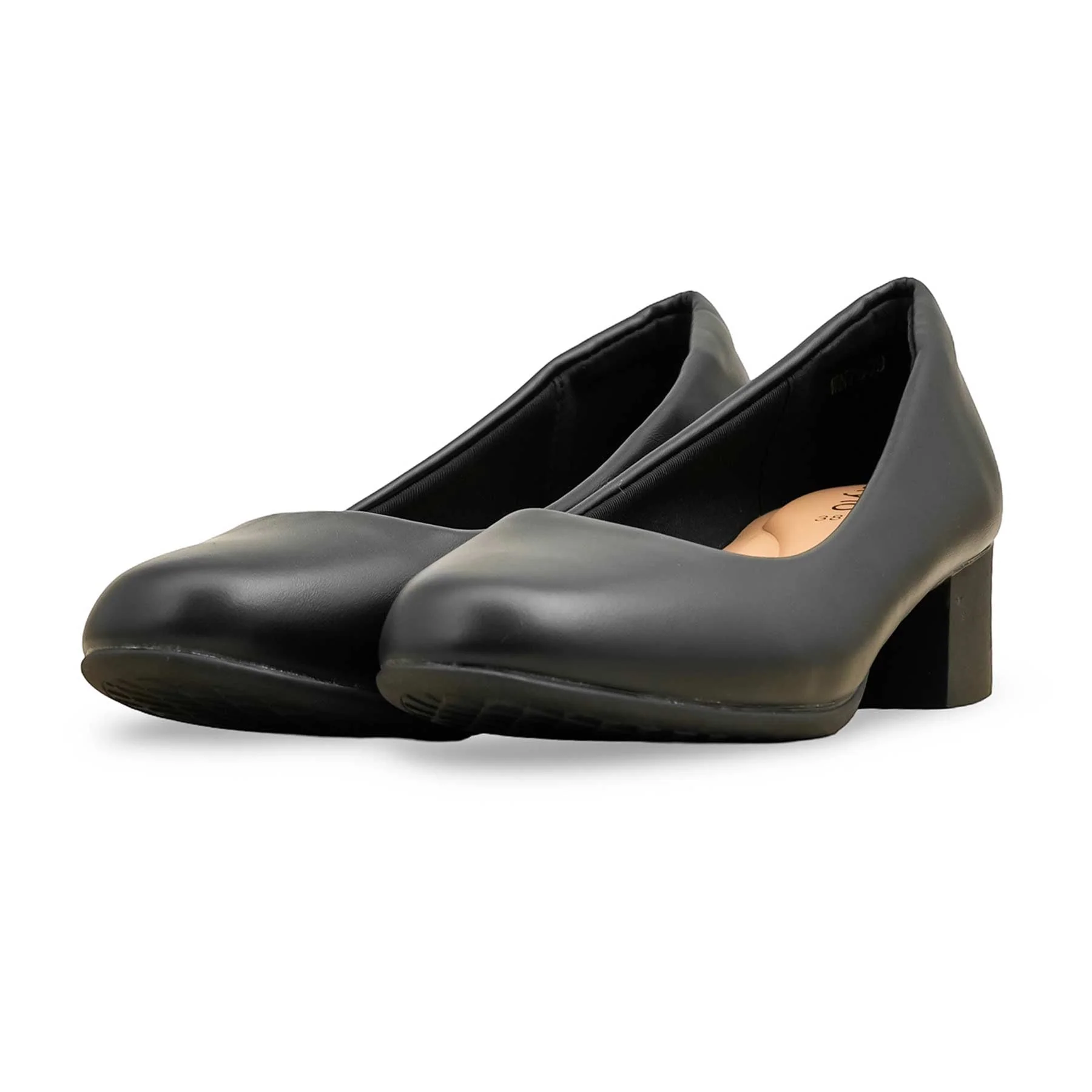 Black Court Shoes For Women WN7509 - Image 4