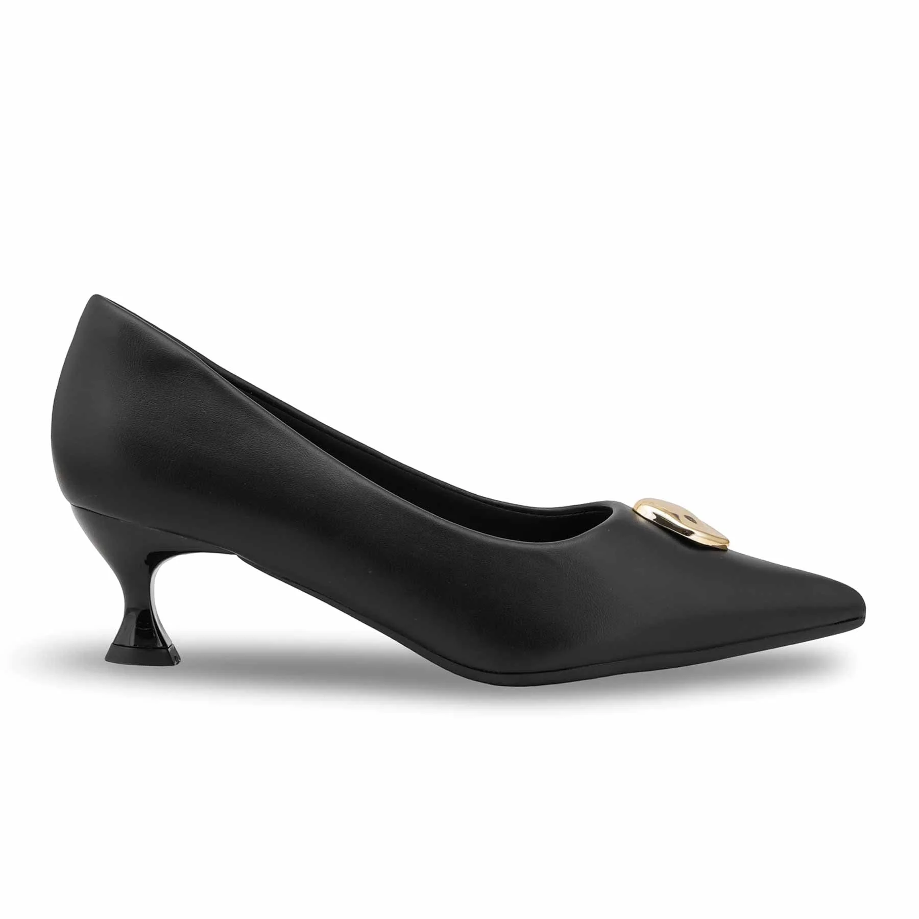 Black Court Shoes For Women WN7515 - Image 3