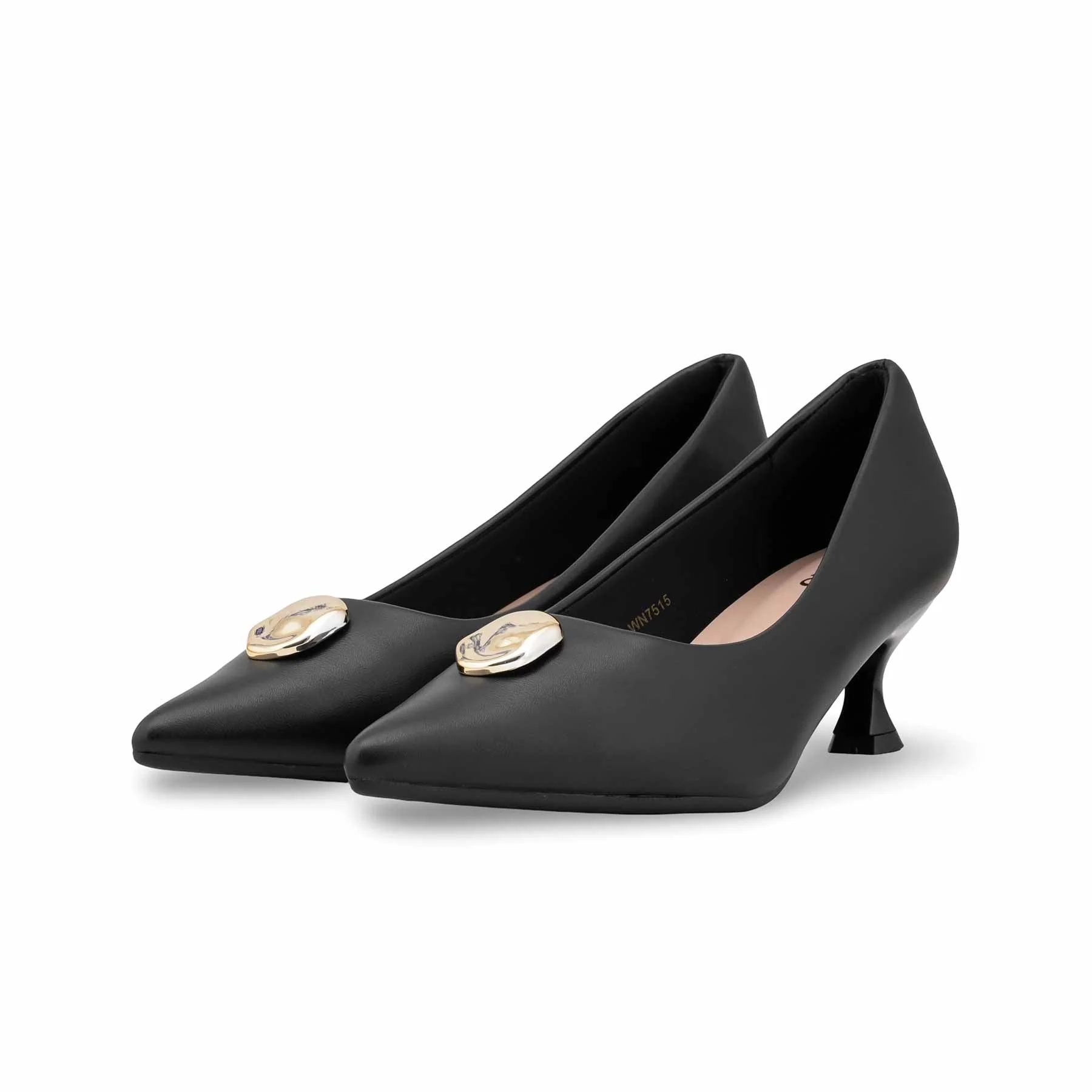 Black Court Shoes For Women WN7515 - Image 4