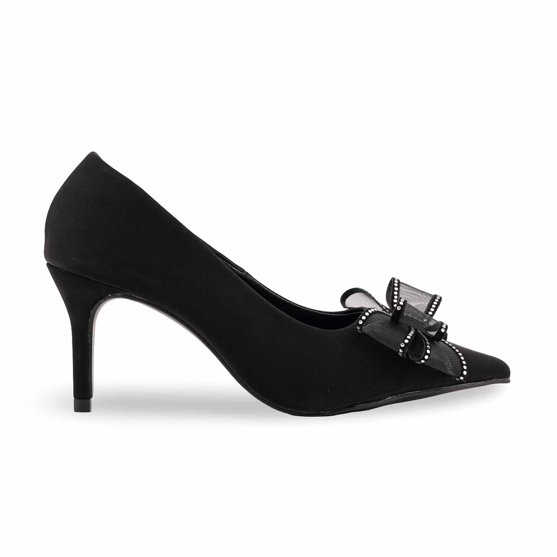 Black Court Shoes For Women WN7529 - Image 2