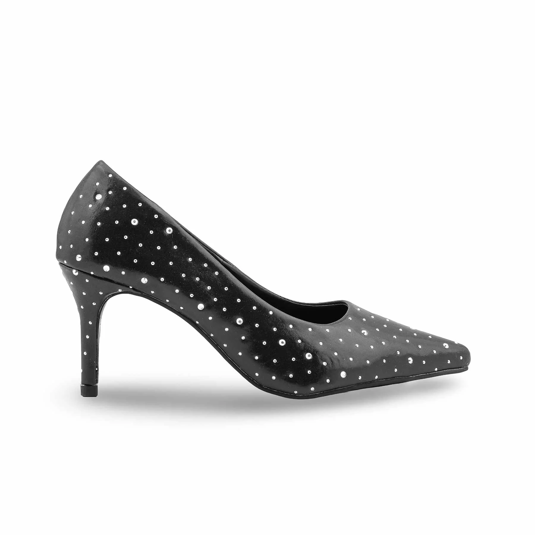 Black Court Shoes For Women WN7578 - Image 2