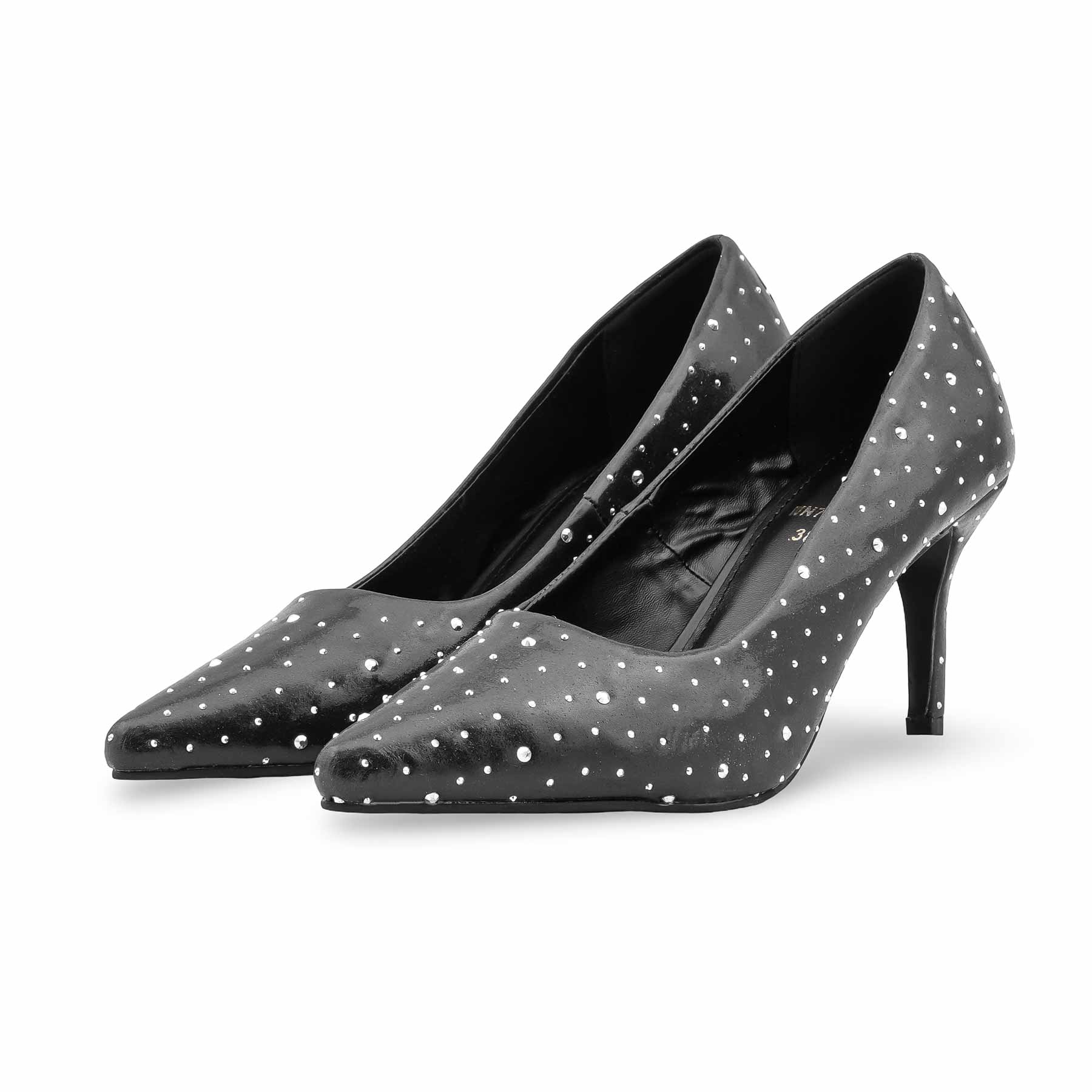 Black Court Shoes For Women WN7578 - Image 3