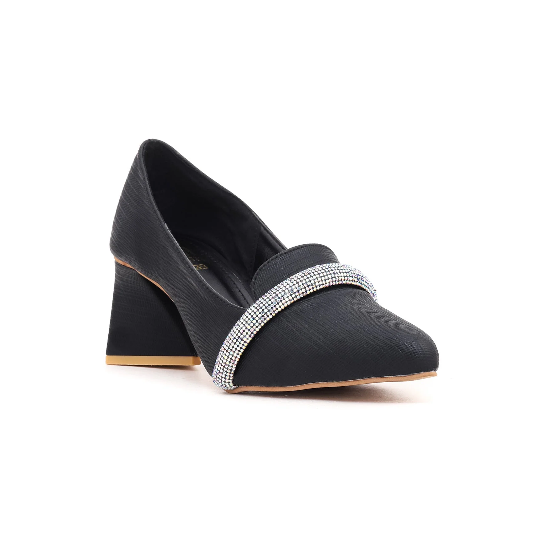 Black Court Shoes WN7337 - Image 2